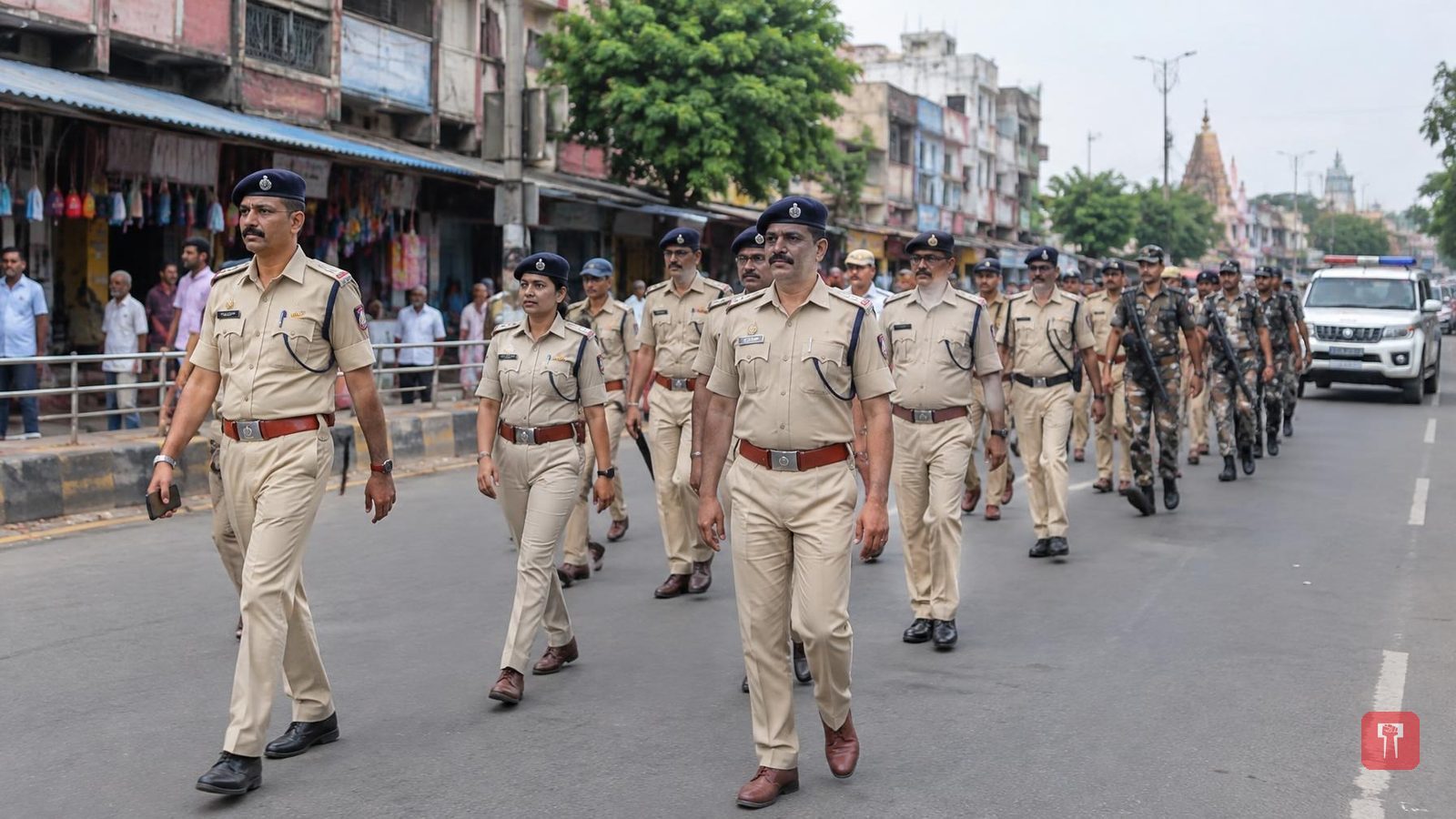 गणेशोत्सवाआधी वर्धेत पोलिसांचा रूट मार्च, कडेकोट बंदोबस्ताची तयारी