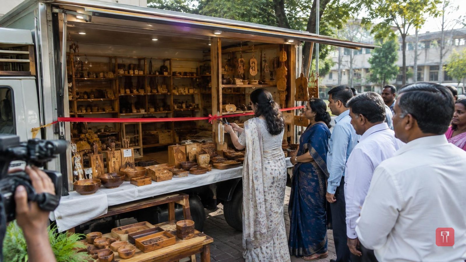 चंद्रपुरात सागवान लाकडाच्या वस्तूंचे फिरते विक्री केंद्र सुरू; माविम आणि एफडीसीएमचा संयुक्त उपक्रम