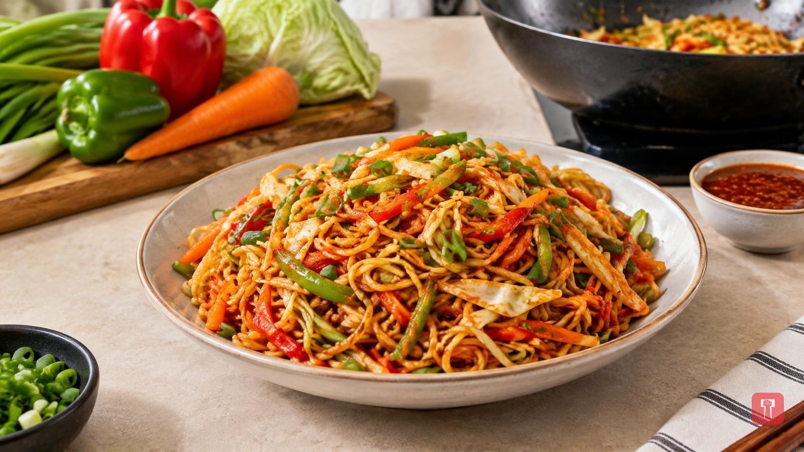 Skip the takeaway: make street-style Schezwan noodles at home