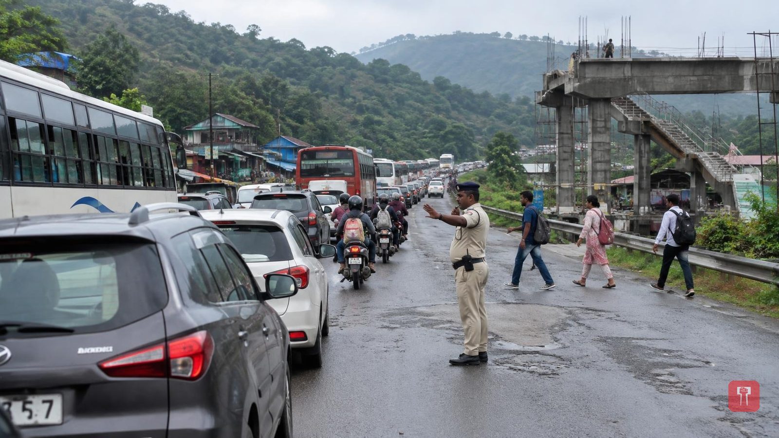 गणेशोत्सवासाठी कोकण फुल्ल! मुंबई-गोवा हायवेवर गाड्यांची भलीमोठी वर्दळ; प्रशासनाकडून विशेष पोलीस बंदोबस्त