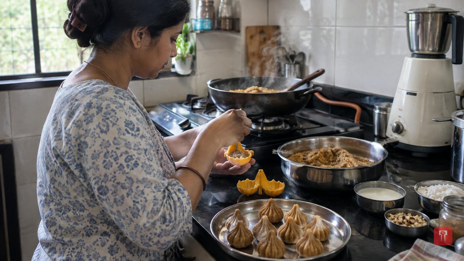 Poha and jaggery modaks: an easy no-khoya recipe ready in 10 minutes