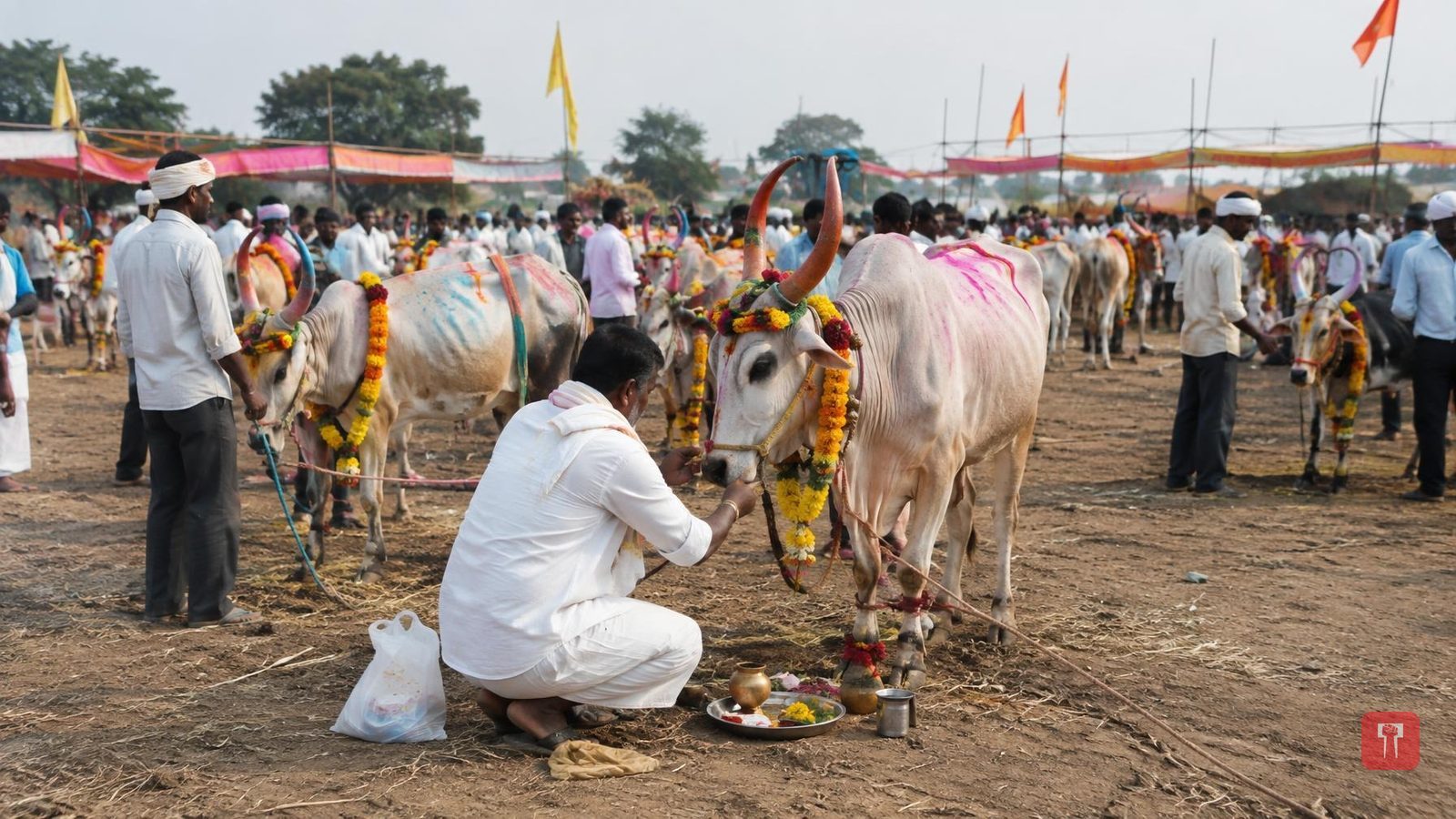 सावनेरमध्ये बैलपोला सणाला शेतकऱ्यांचा उत्साही प्रतिसाद, आमदारांच्या हस्ते बैलांची पूजा