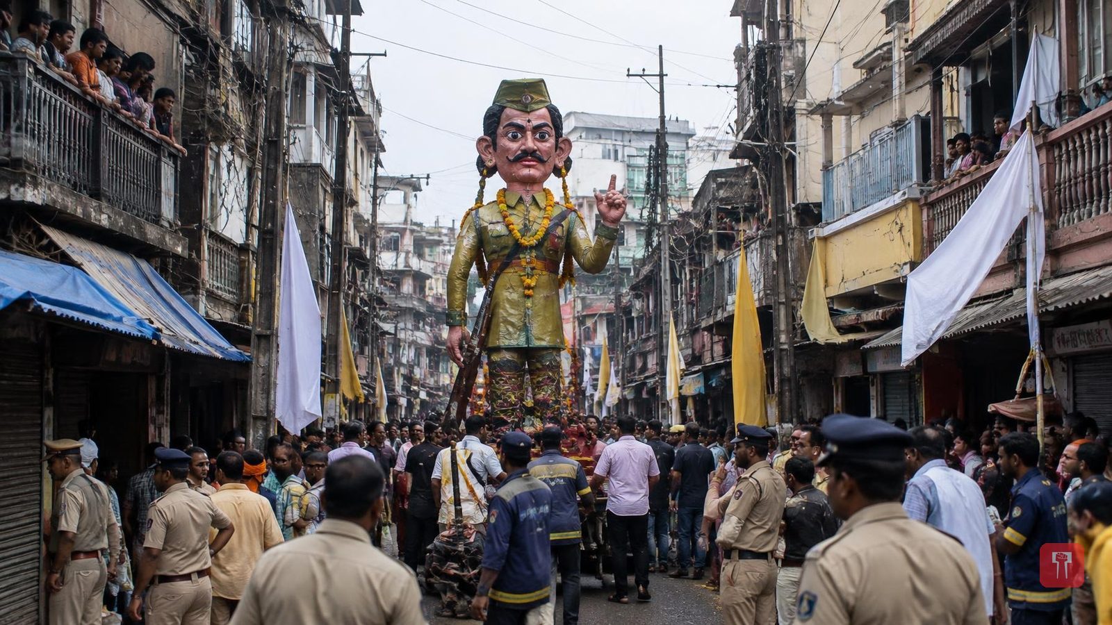 नागपुरात काली-पिवळी मारबतीची भेट, डीजेविना उत्साह कायम, कॉकरोच बडग्याने वेधले लक्ष