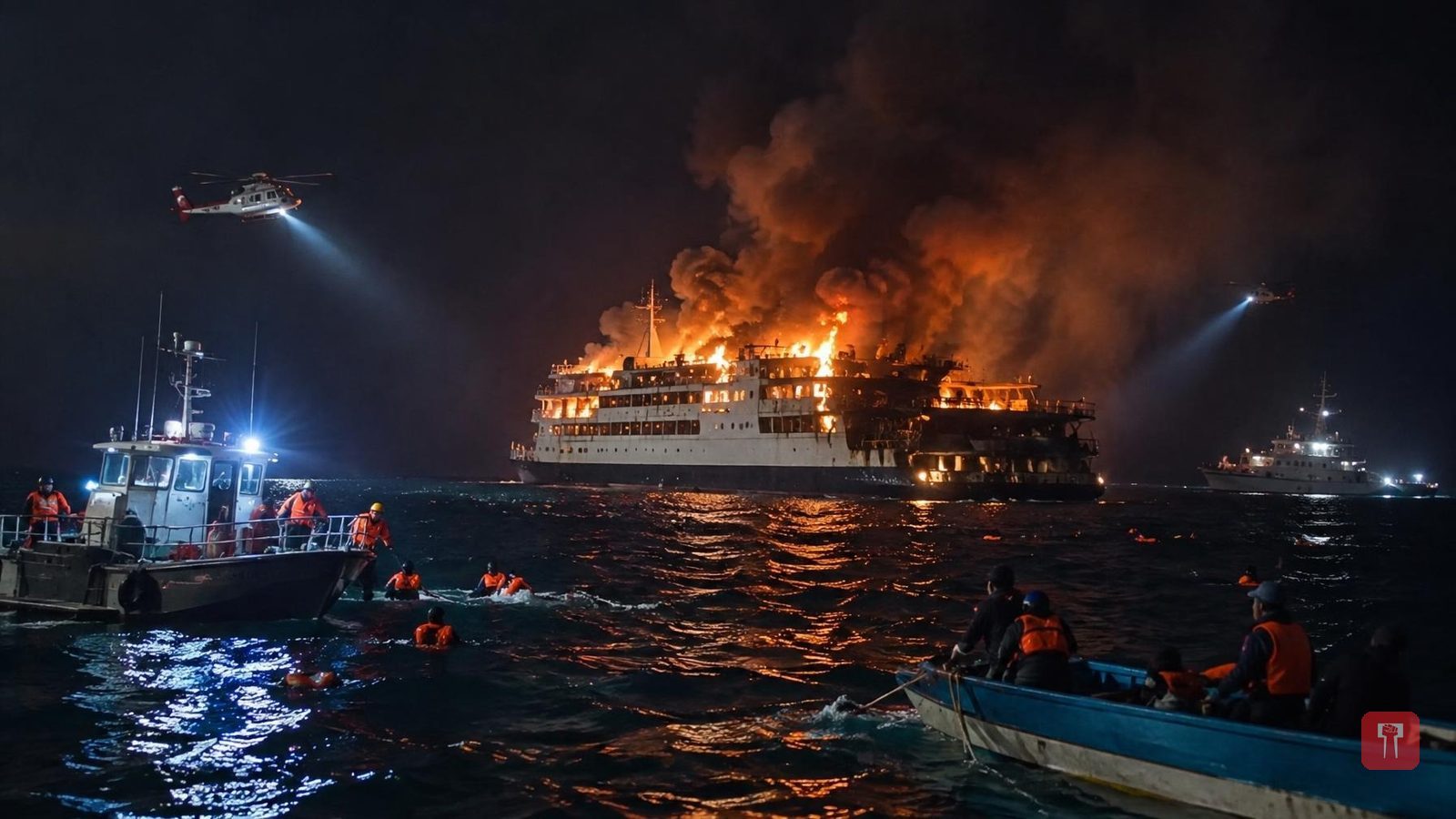 Philippines ferry fire kills 5, leaves 87 missing near Palawan