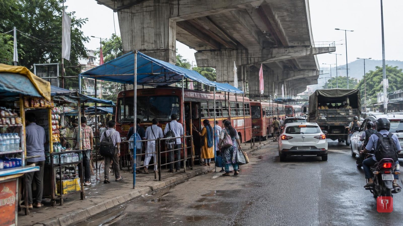 नाशिकरोड बसस्थानकाचे स्थलांतर रस्त्यावर, तीन महिने प्रवाशांची कसरत