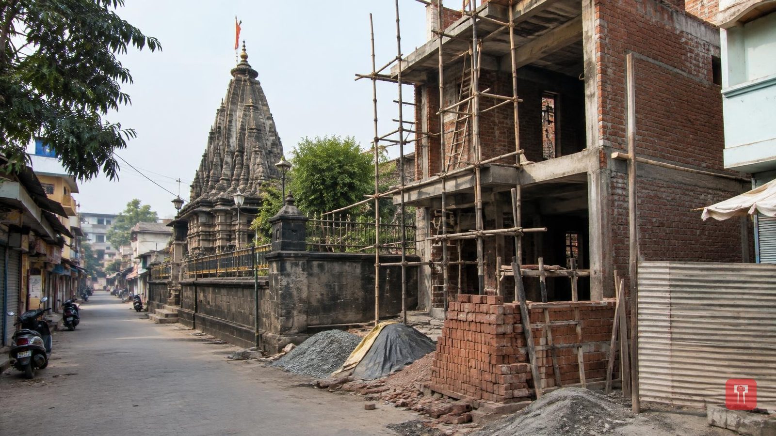 चंद्रपूर गोल बाजारात पुरातत्व विभागाचा दणका; मंदिराच्या संरक्षित क्षेत्रात नियमबाह्य बांधकाम, व्यापाऱ्यावर
