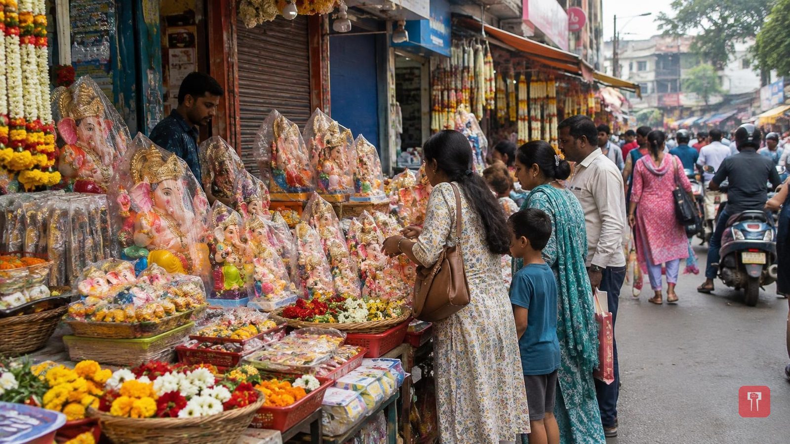 नागपुरात गणेशोत्सवाच्या पहिल्या दिवशी बाजारात तुफान गर्दी, कोट्यवधींची उलाढाल अपेक्षित
