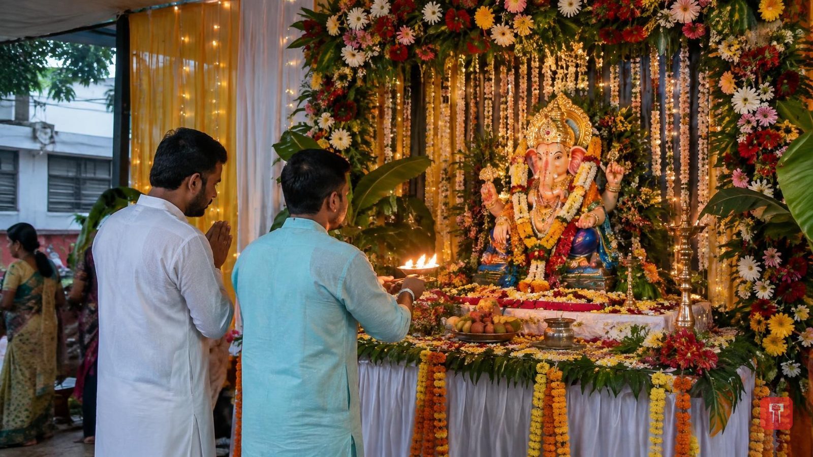 खासदार धानोरकरांच्या कार्यालयात बाप्पा विराजमान