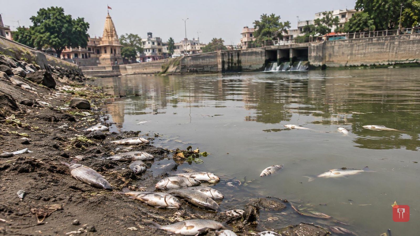 Dead fish found in Indrayani river at Alandi, chemical effluent blamed