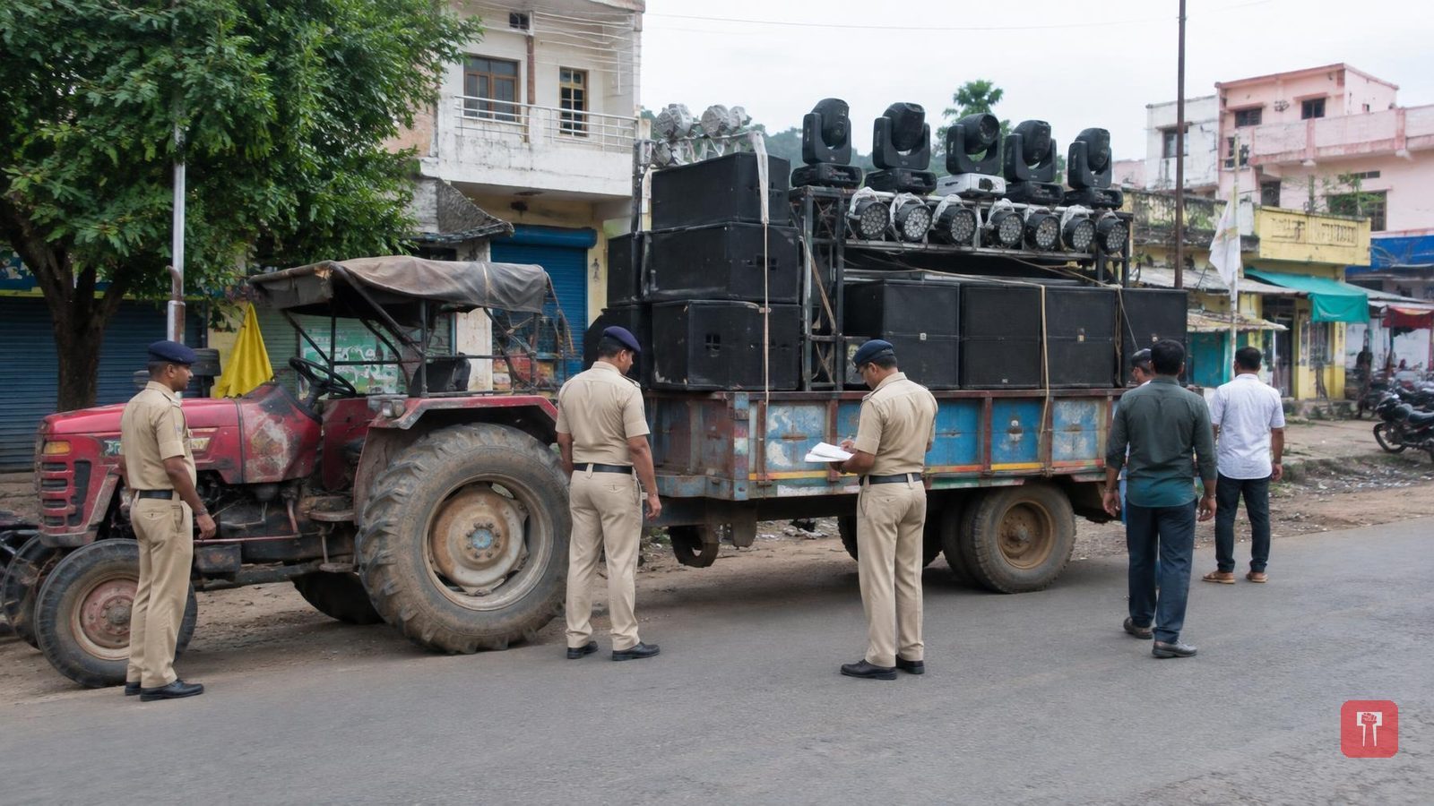 नियम धाब्यावर बसवून वाजवलेल्या डीजेवर रामनगर पोलिसांची कारवाई; ट्रॅक्टर-ट्रॉलीसह १२.५० लाखांचे साहित्य जप्त
