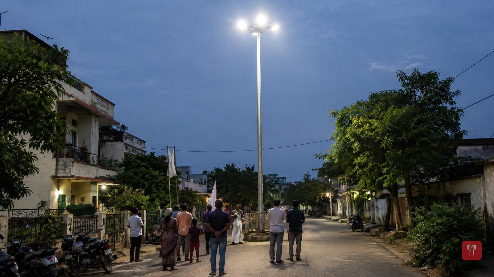 चंदाताई वैरागडे यांच्या निधीतून बाबूपेठमधील सवारी बंगला परिसर उजळला
