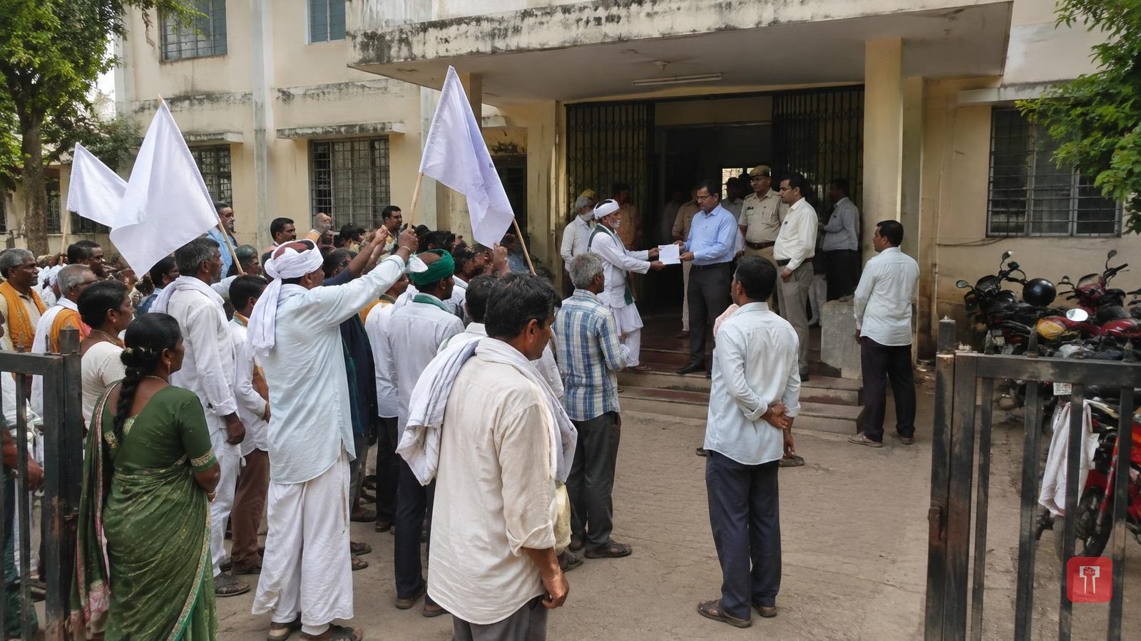 डिफेन्स न्यूक्लियर कॉरिडोरच्या विरोधात शेतकऱ्यांचे आंदोलन