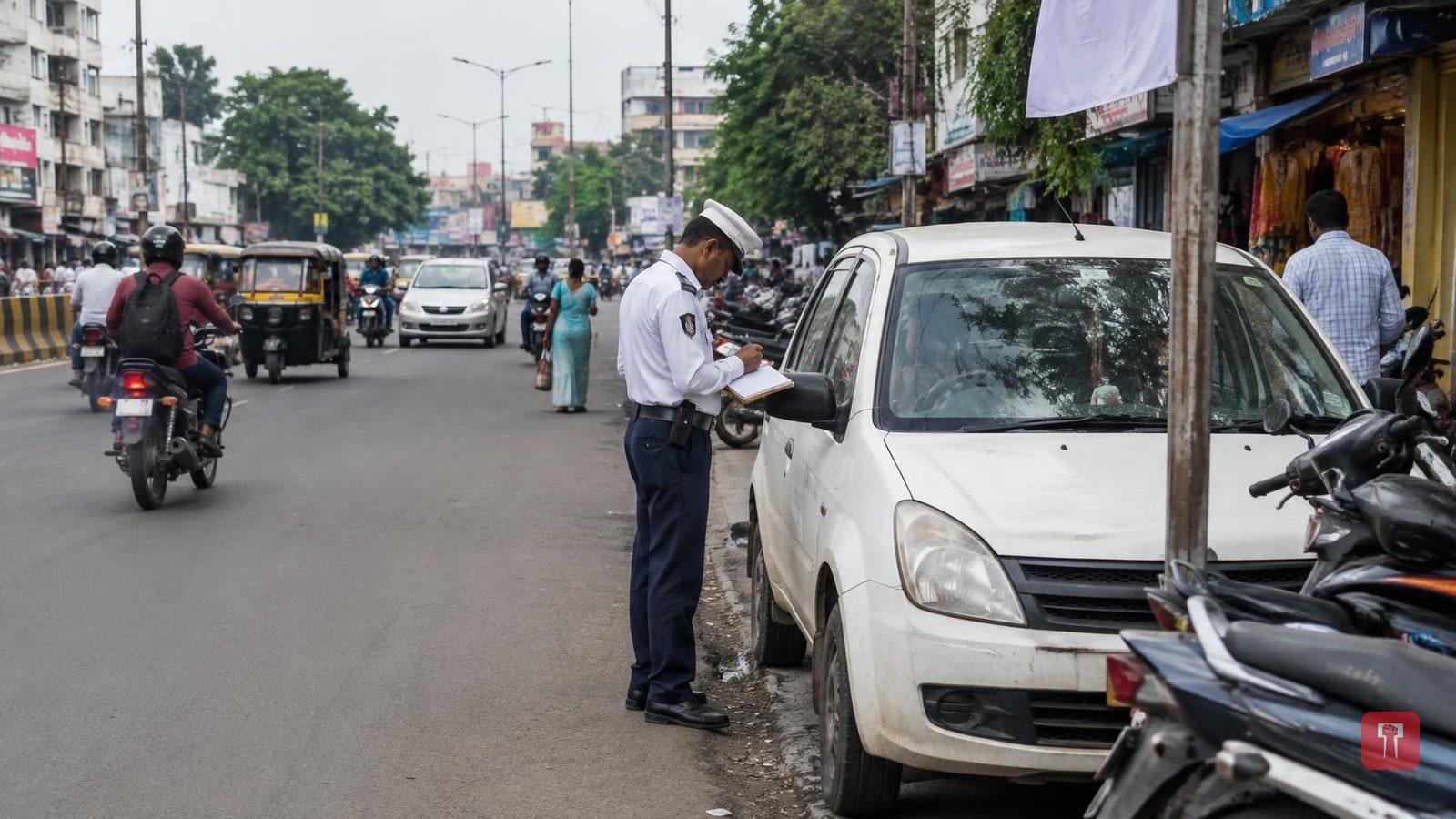 वर्धेत बेशिस्त वाहनतळावर वाहतूक पोलिसांची मोहीम, १८४ प्रकरणे दाखल