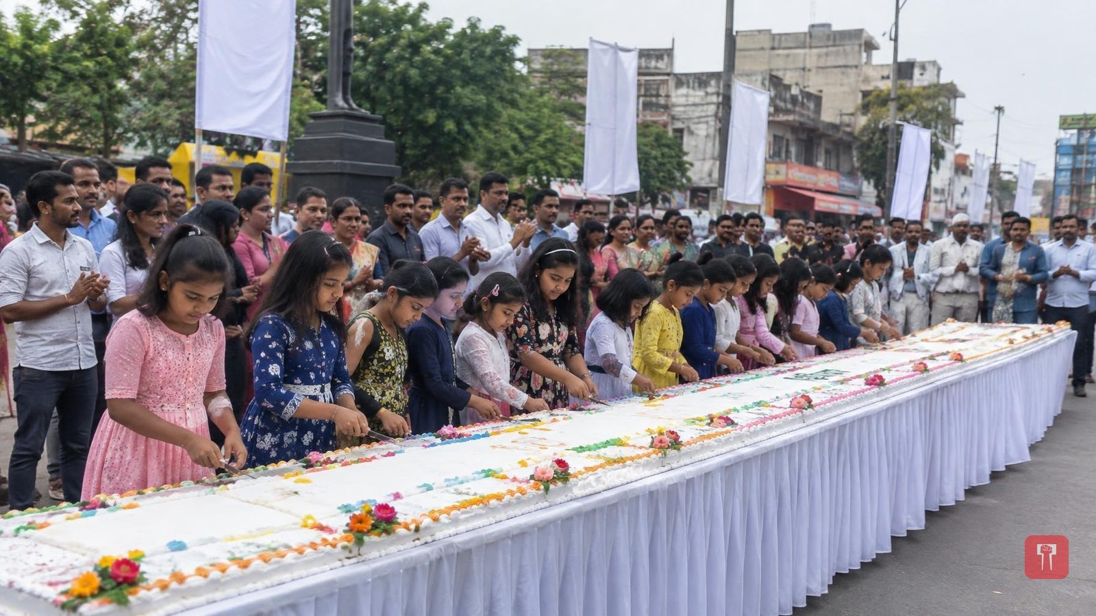 चंद्रपुरात मोदींच्या वाढदिवशी मुनगंटीवार यांच्या पुढाकाराने आशीर्वाद दिवा प्रज्वलन, ७६ फुटांचा केक कापला
