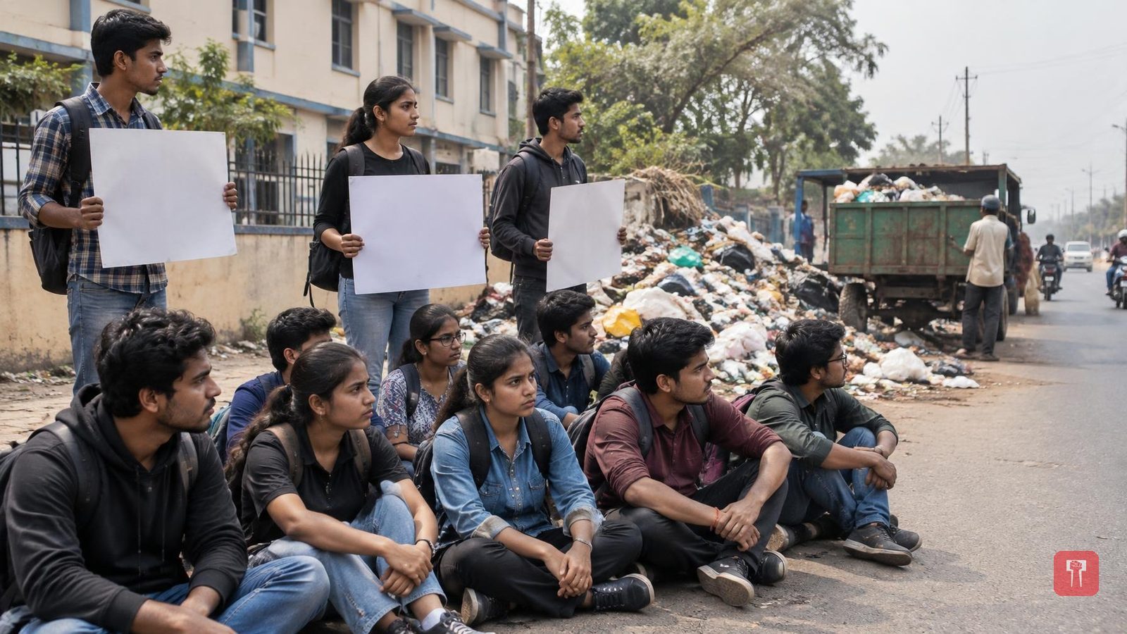 जळगावात ITI समोरील कचरा डेपोविरोधात अभाविपचे आंदोलन, आयुक्तांचे लेखी आश्वासन