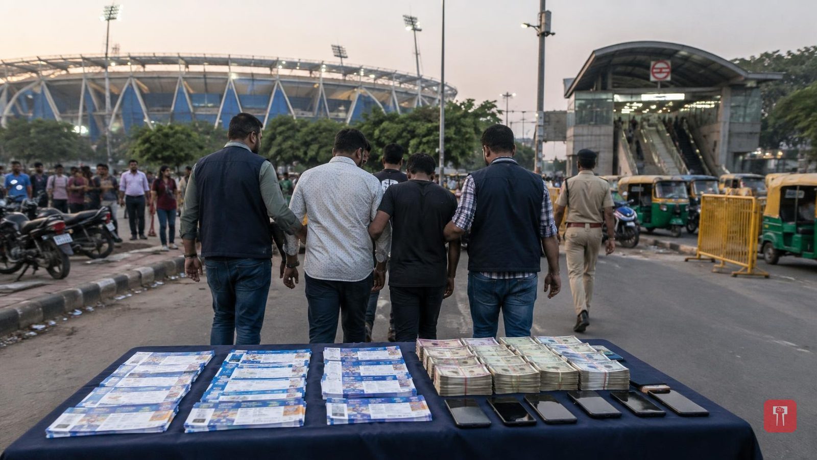भारत-अफगाणिस्तान मालिकेदरम्यान तिकिटांचा काळाबाजार; दिल्ली पोलिसांची धडक कारवाई