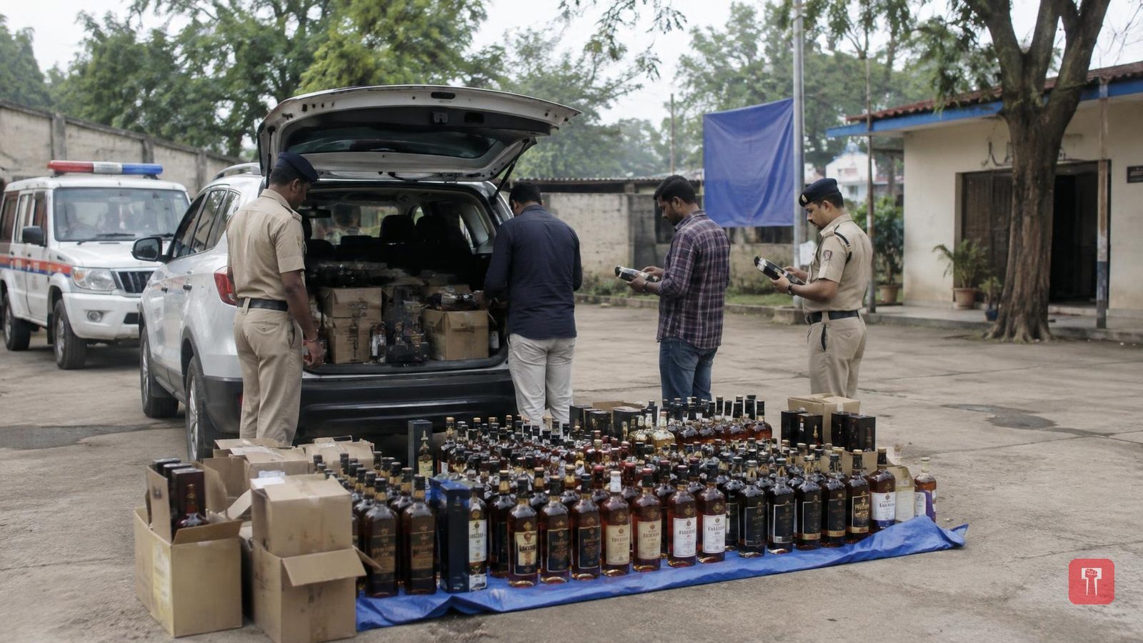 वर्ध्याहून निघाली आलिशान कार, भिसीजवळ तस्करांना फुटला घाम