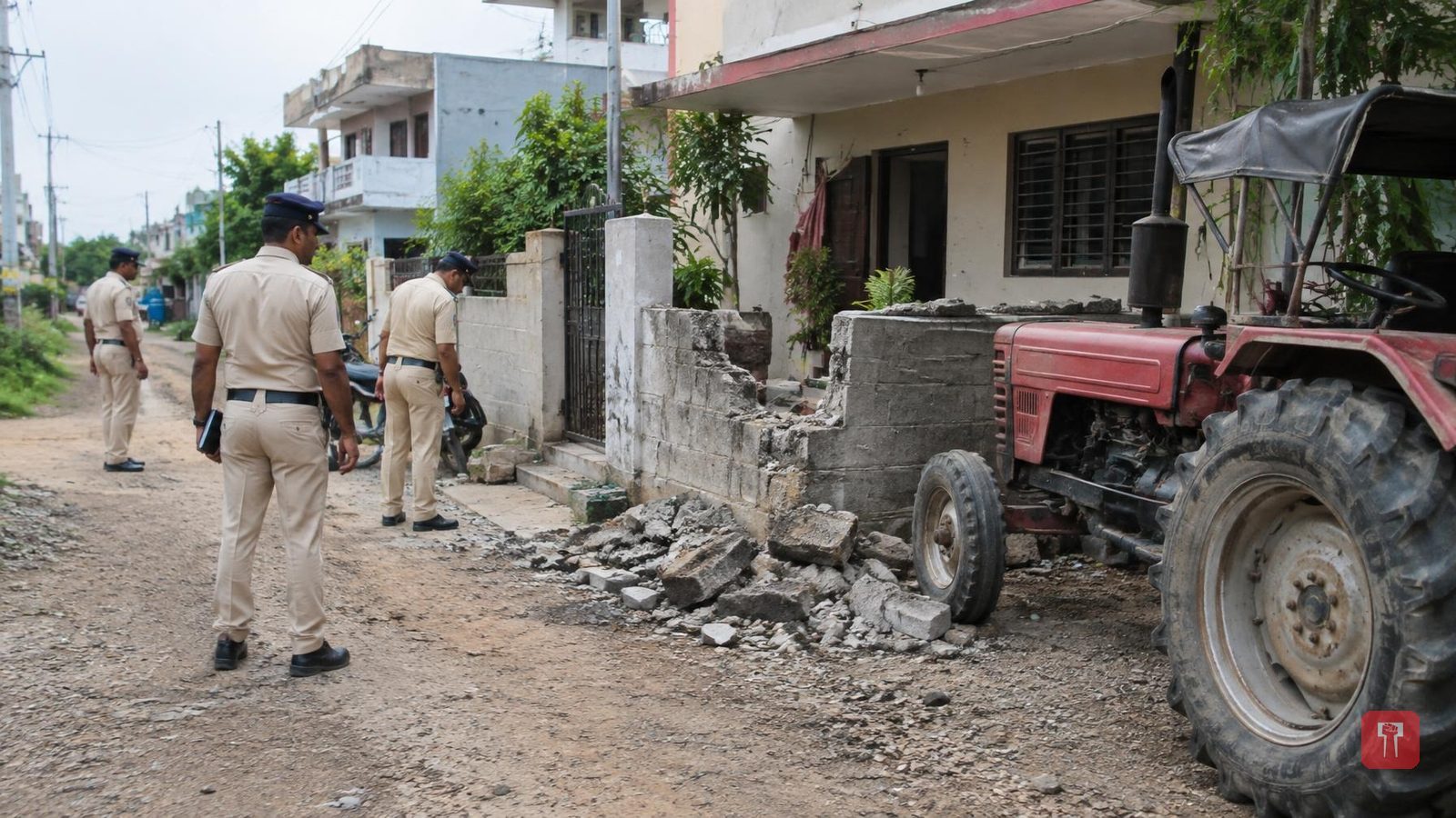 माळेगावात घरासमोरचं कंपाउंड पाडल्यावरून वाद चिघळला; पाच जणांविरुद्ध गुन्हा, आरोपींना अटक