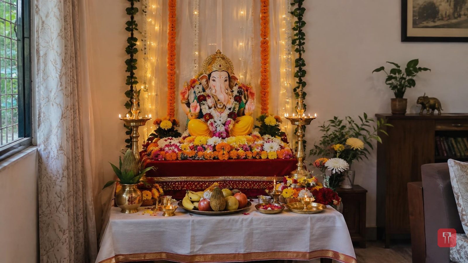 अपूर्वा नेमळेकर हिचा निळ्या साडीतील गणेशोत्सव लूक चाहत्यांच्या पसंतीस, मंगळसूत्र लक्षवेधी
