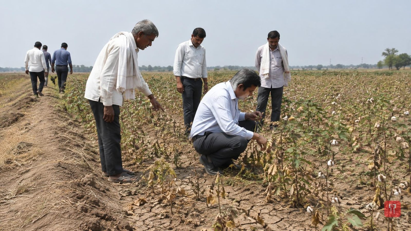 Maharashtra farm minister visits Khamgaon, hears farmers' drought concerns