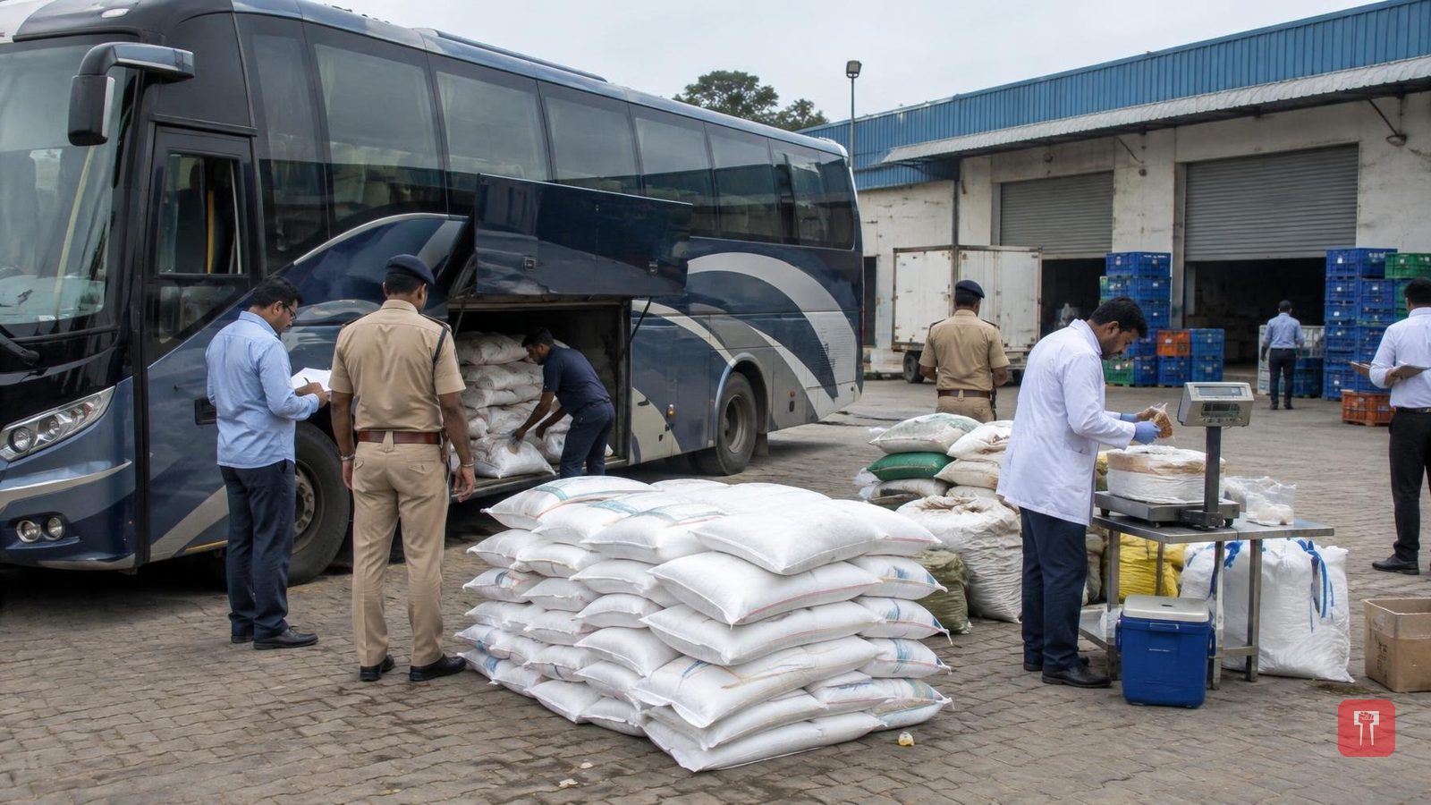 FDA ची पुन्हा धडक कारवाई; लक्झरी बस थांबवून मिठाईसाठी नेण्यात येणारा 16 लाखांचा खवा जप्त