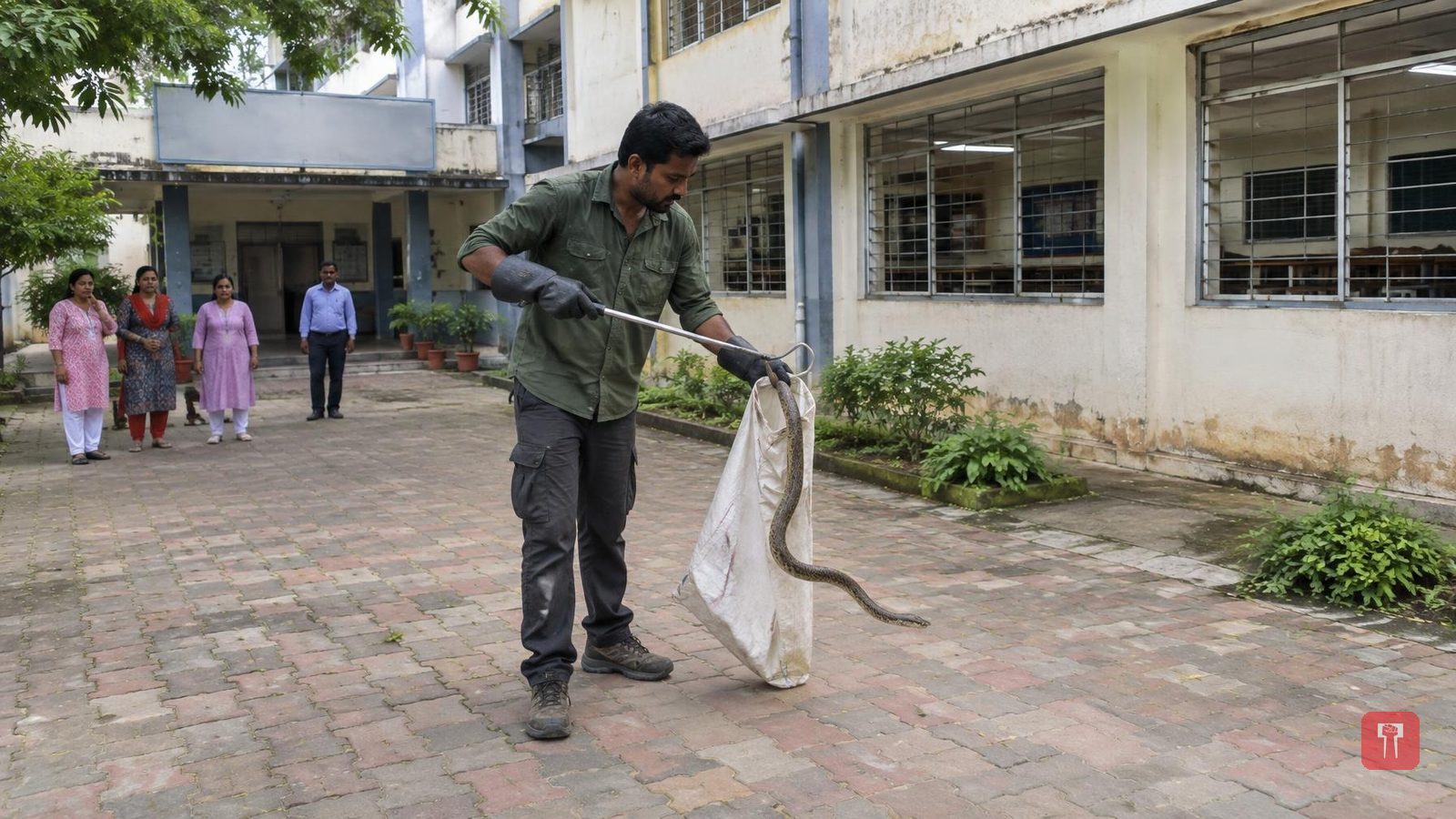 वर्गात साप शिरला, शाळेत खळबळ