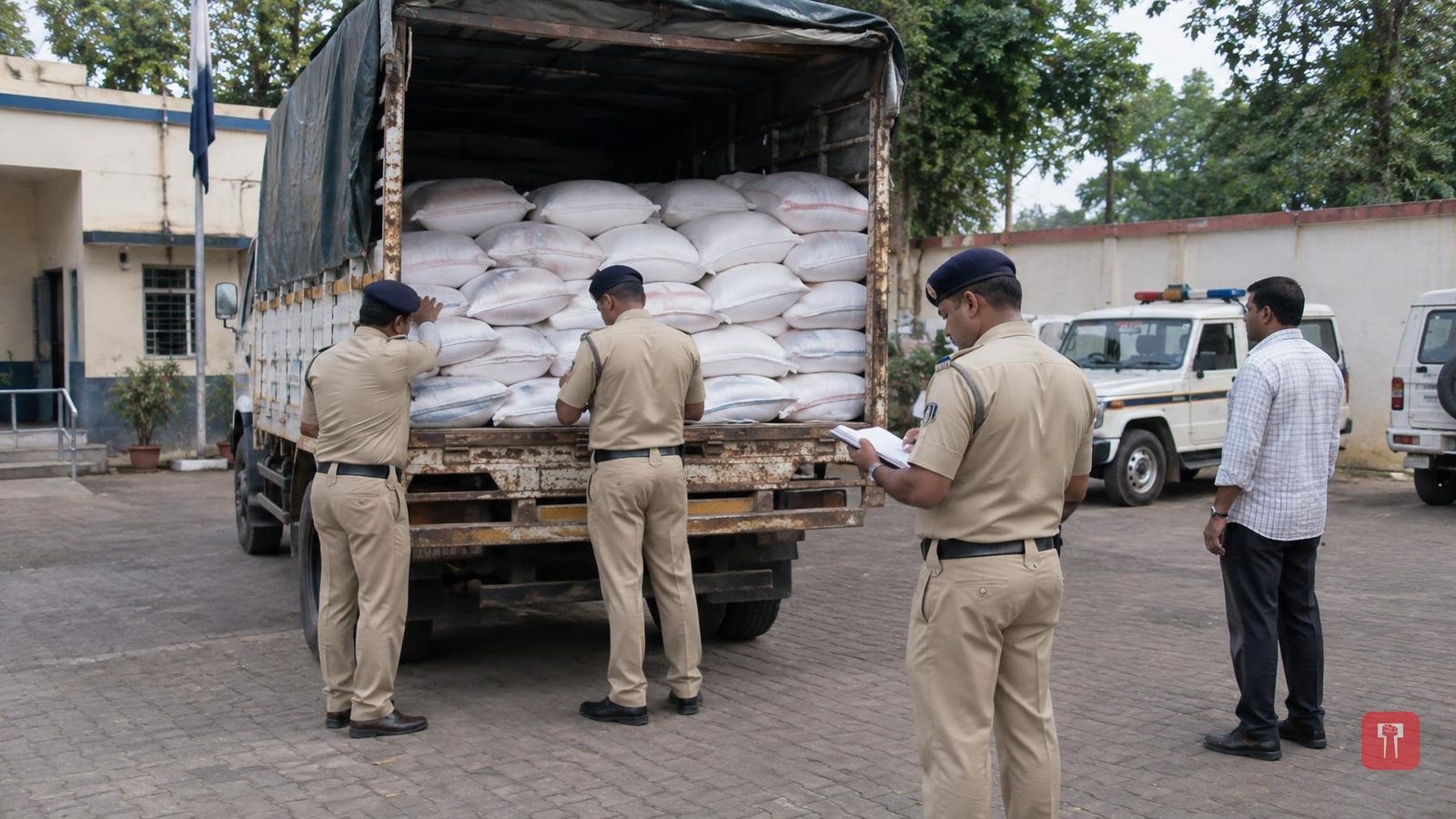 Police seize vehicle carrying 102 sacks of rice in Nagpur