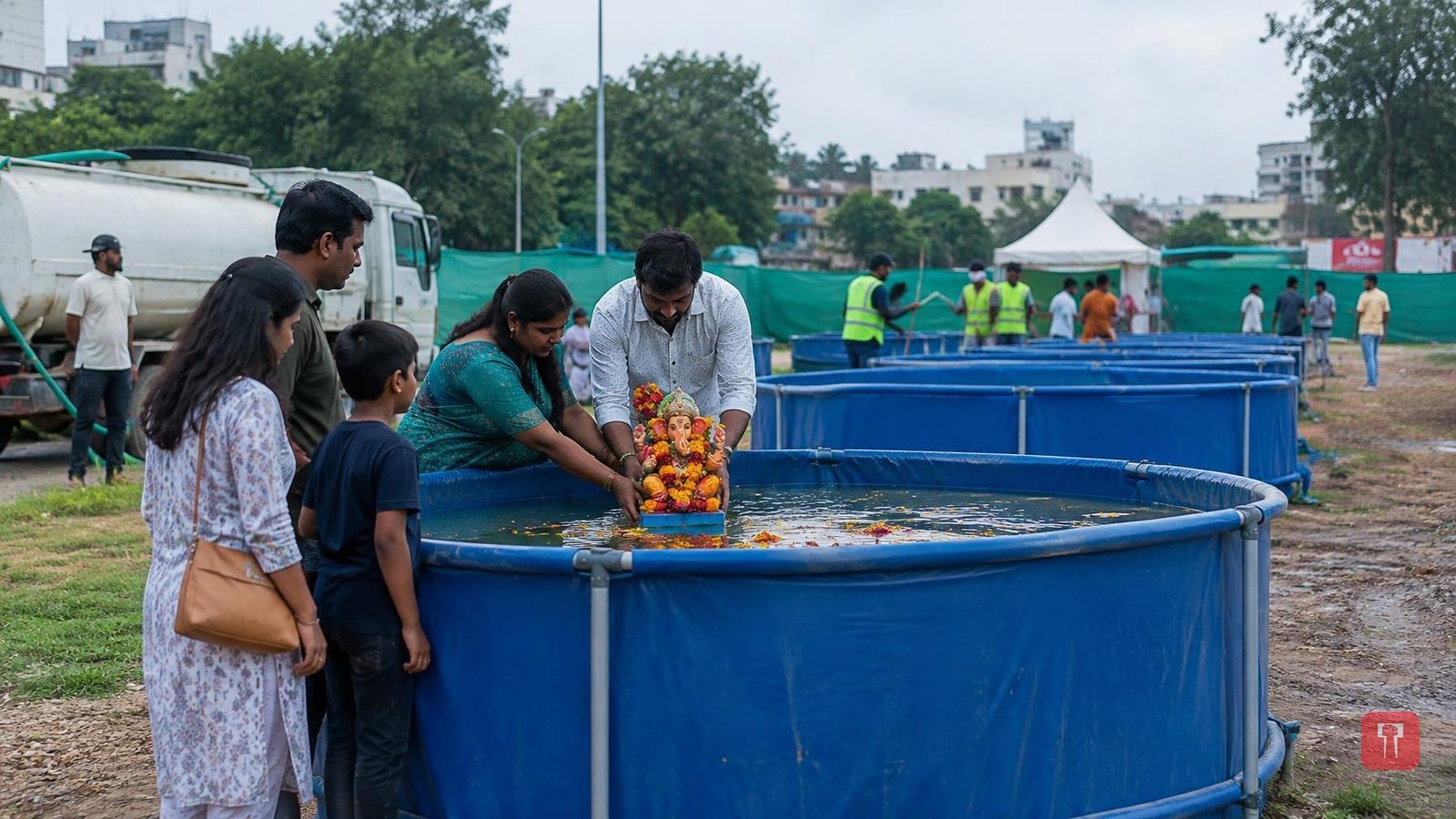 गणेश विसर्जनासाठी नागपूर मनपाची सज्जता, २२५ ठिकाणी ४४७ कृत्रिम कुंड