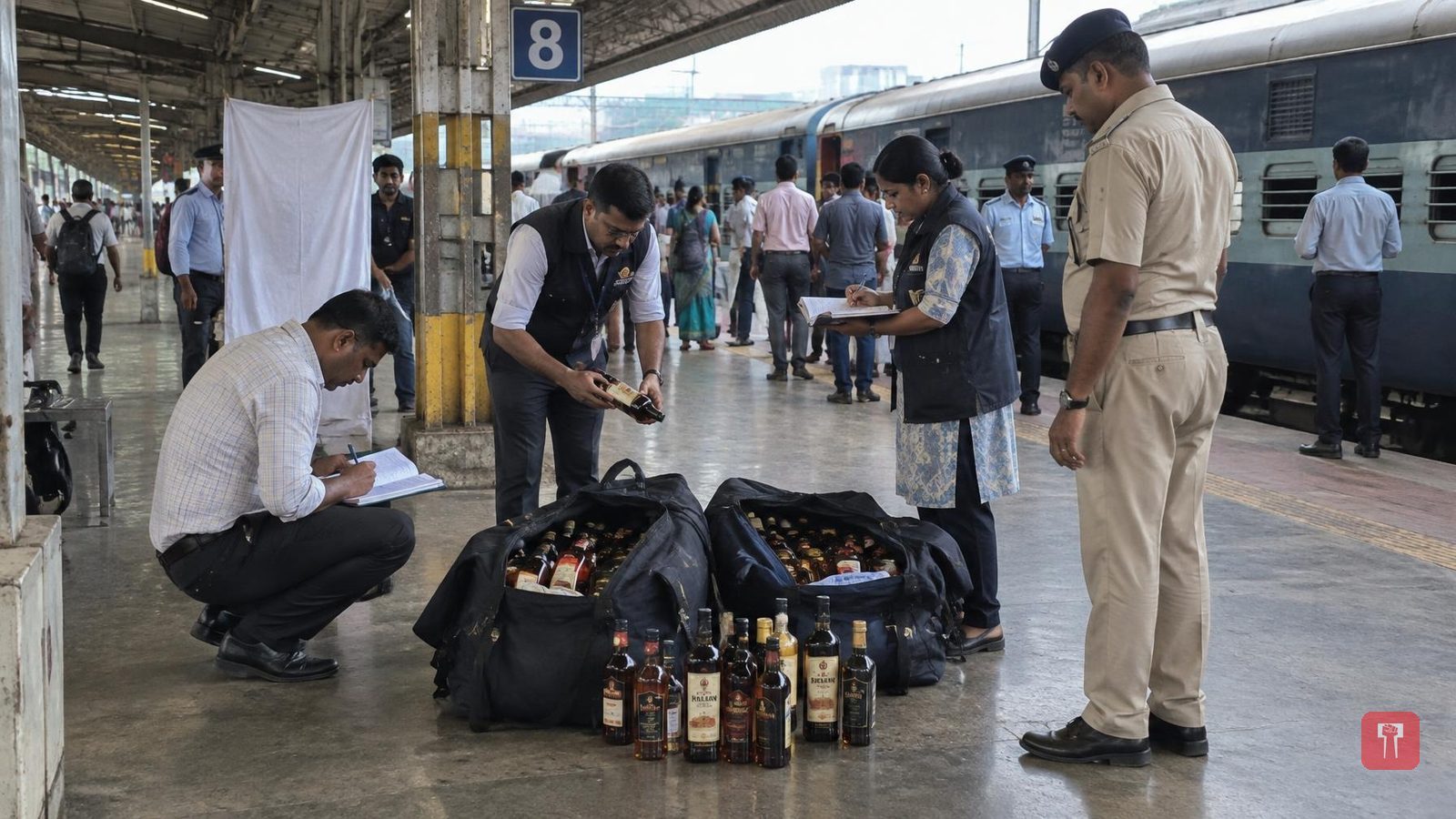 Foreign liquor worth Rs 71,000 seized at Thane station, rail attendant held