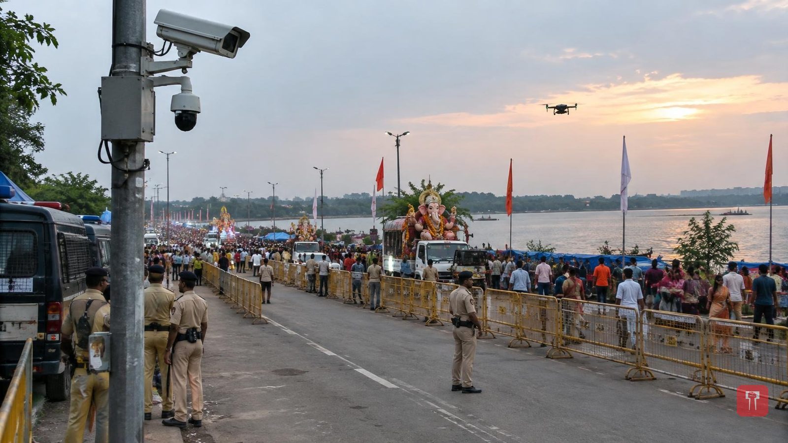 Nagpur deploys 6,400 police for Ganesh immersion, bans laser and DJ lights