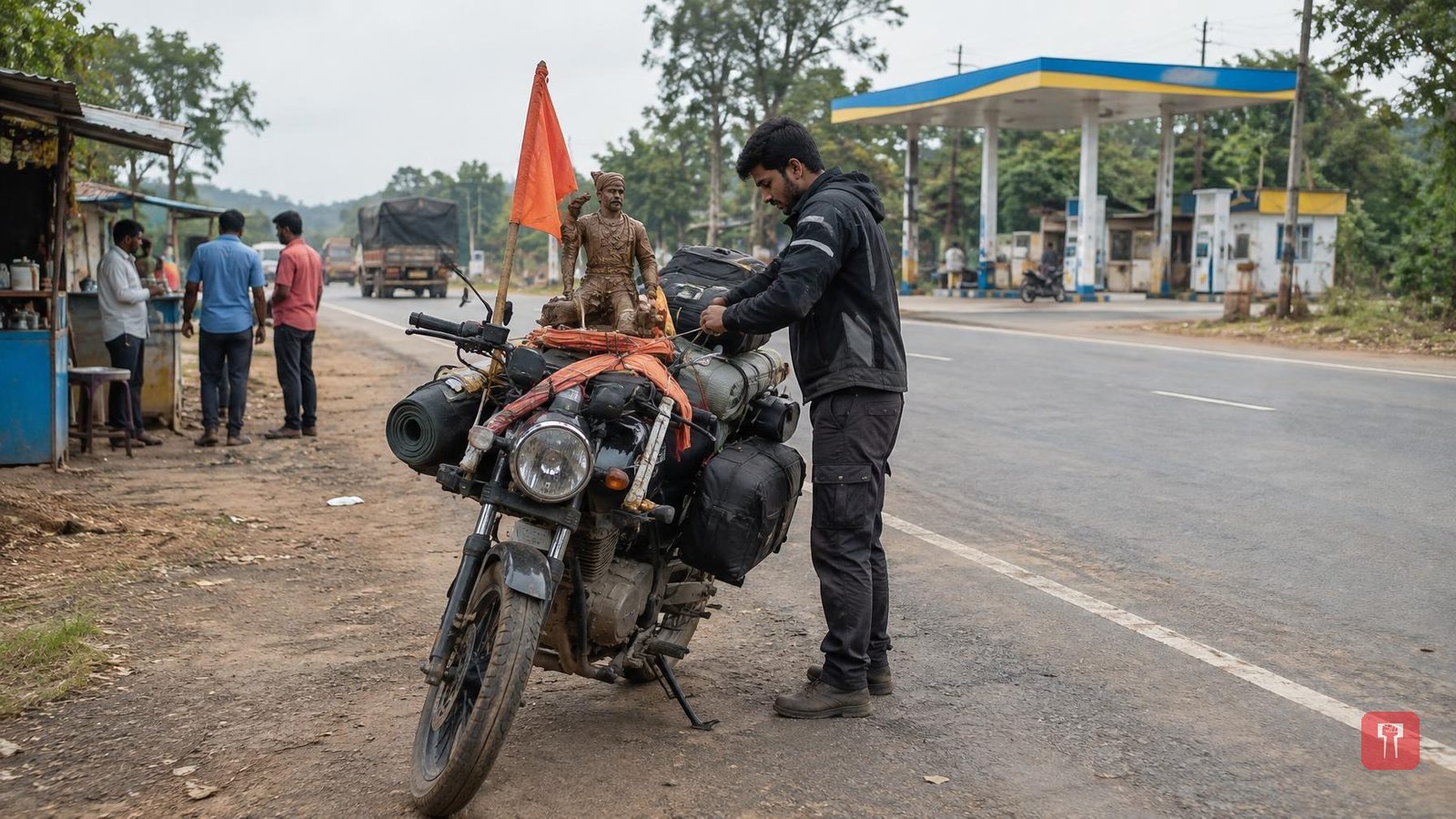 Gadchiroli youth rides solo to Umling La with Shivaji idol made from soil of 16 forts