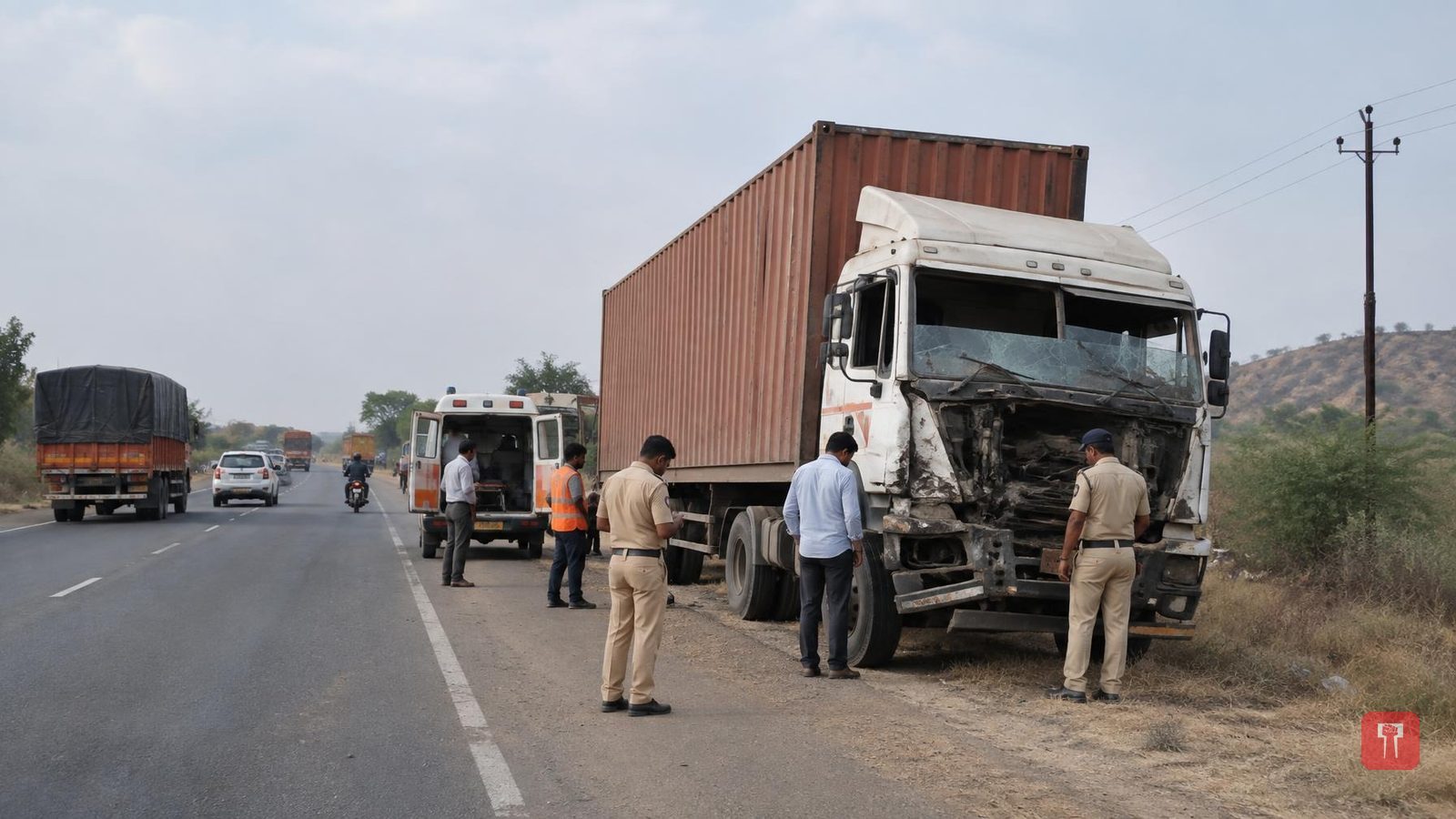 Beed container driver dies in accident three months after wedding