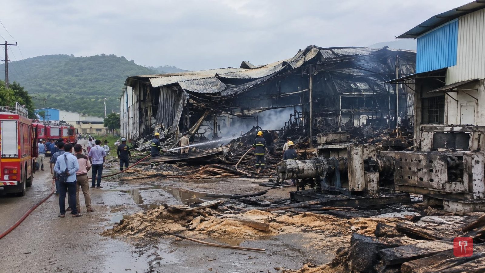 Massive fire guts furniture factory in Khed MIDC near Chiplun, losses in crores