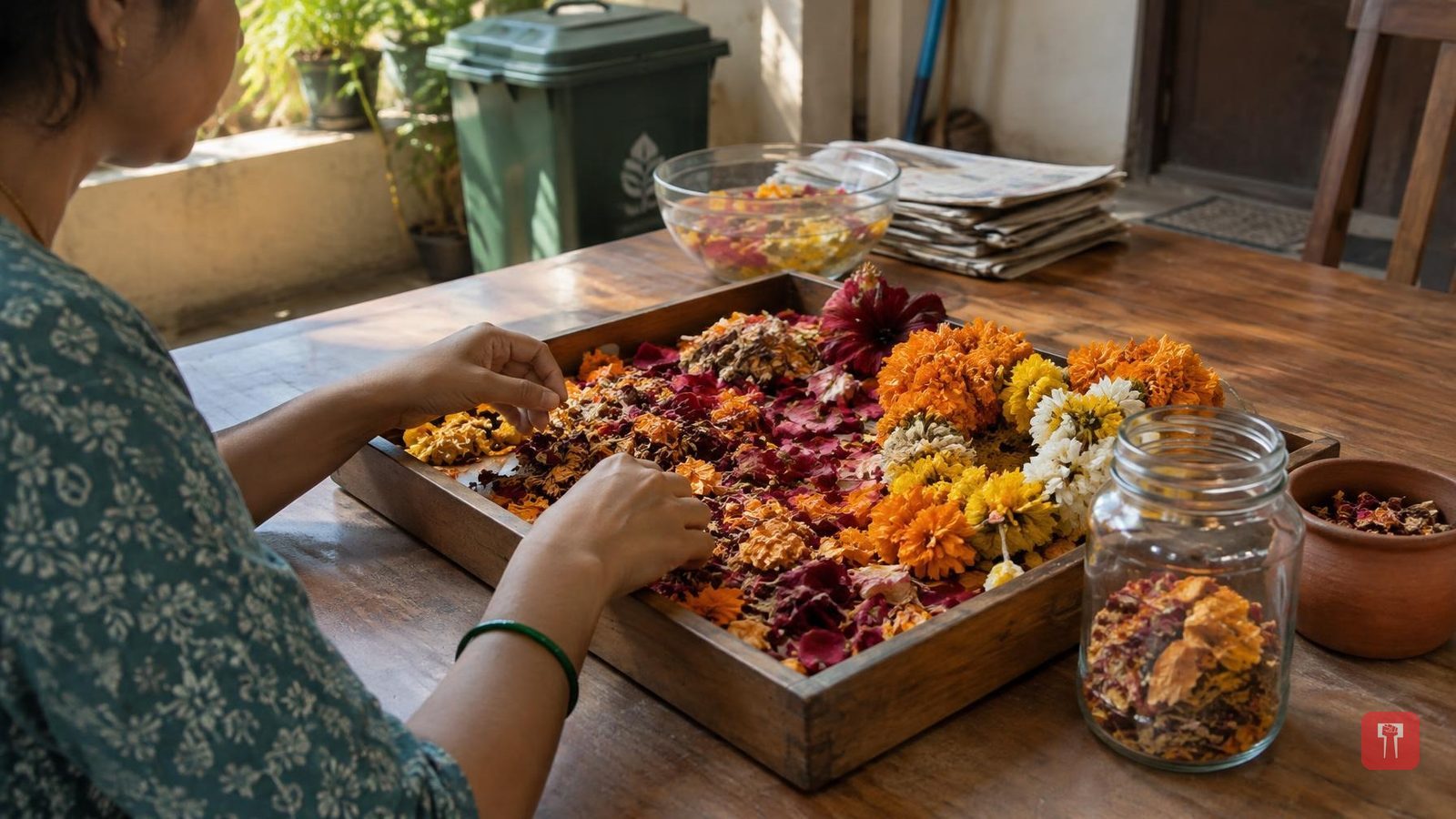 Before Ganpati immersion, devotees whisper wishes in his ear, and flowers get a second life