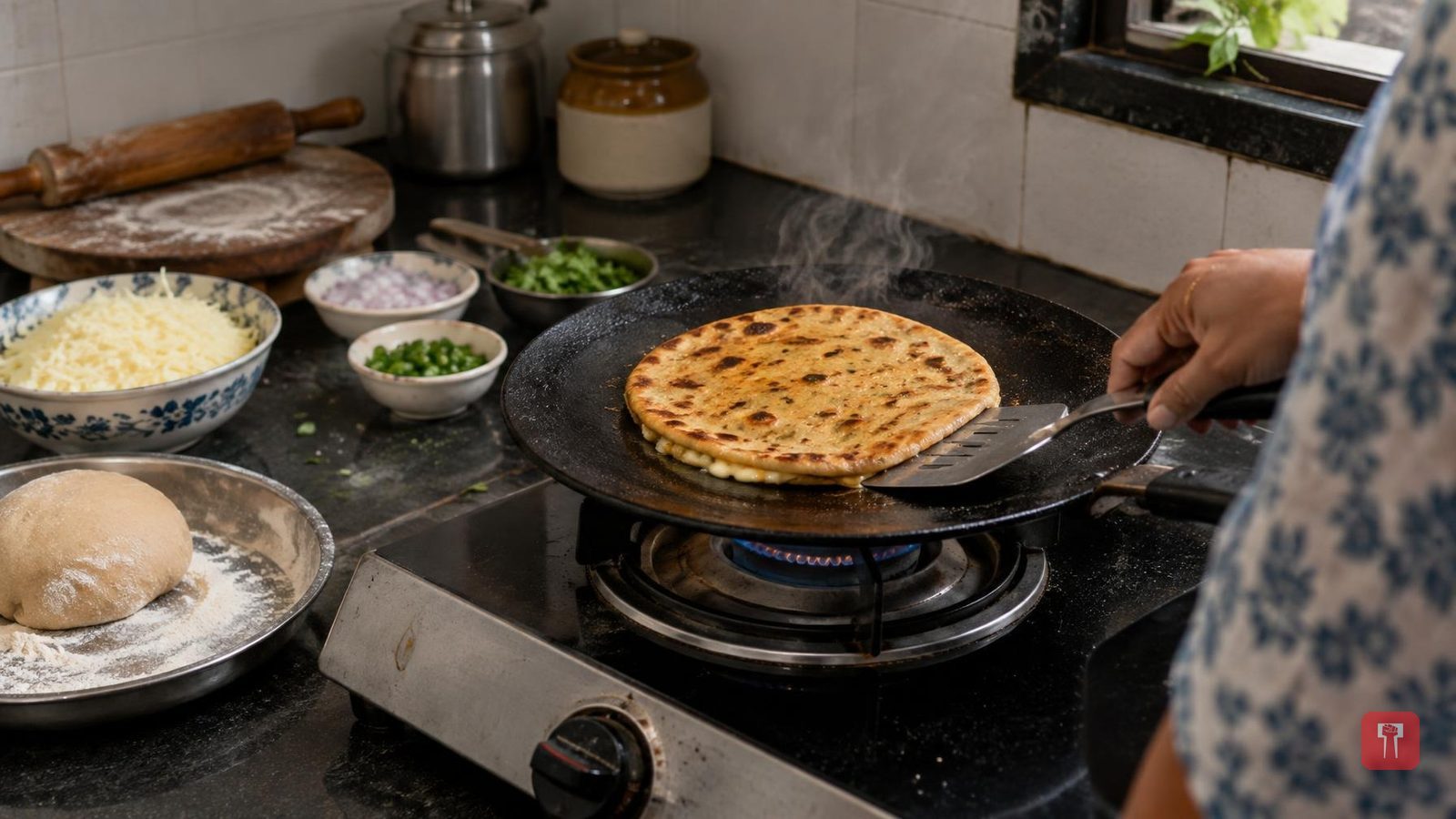 Quick cheese paratha recipe for kids tiffin box