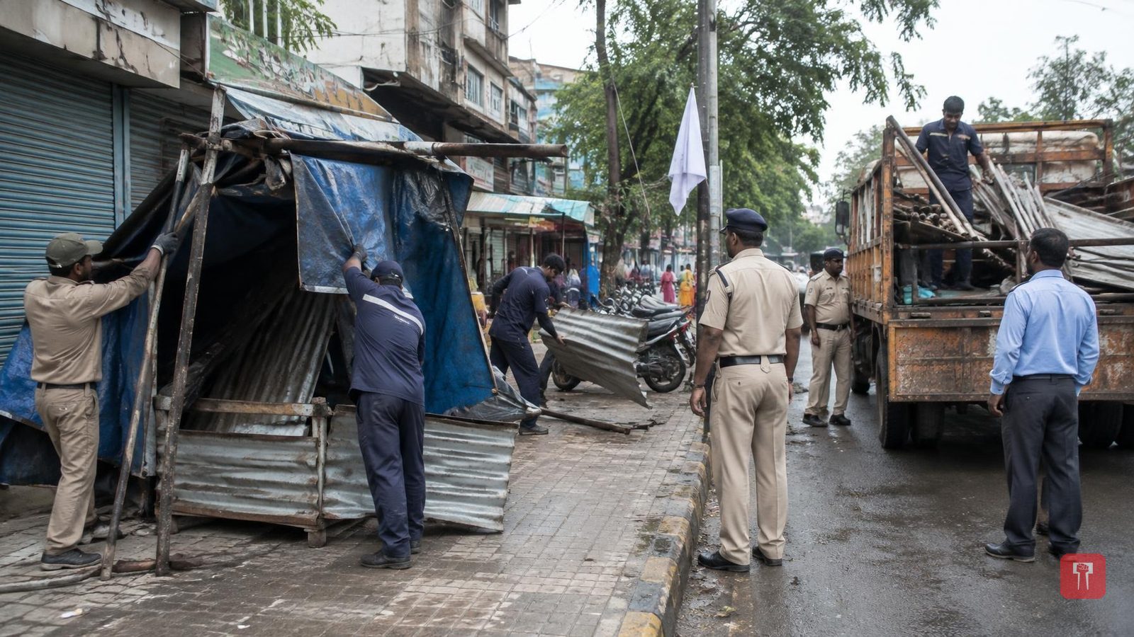 Nagpur: Civic body, police clear encroachments in Dharampeth zone