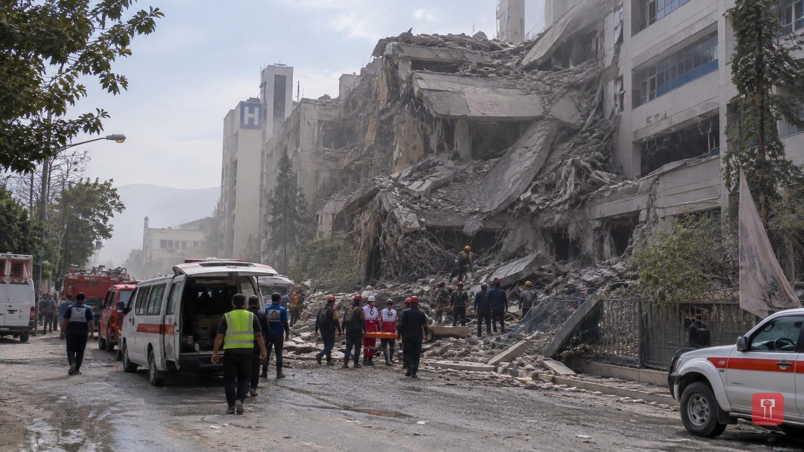 Tehran hospital destroyed in US air strike, Mojtaba Khamenei pulled from rubble