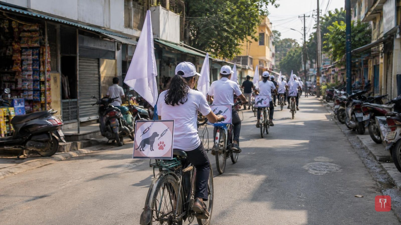 रेबीजविरोधी जनजागृती; नेरळमधल्या विद्यार्थ्यांची सायकल रॅली, २ हजार माहितीपत्रकांचे वाटप