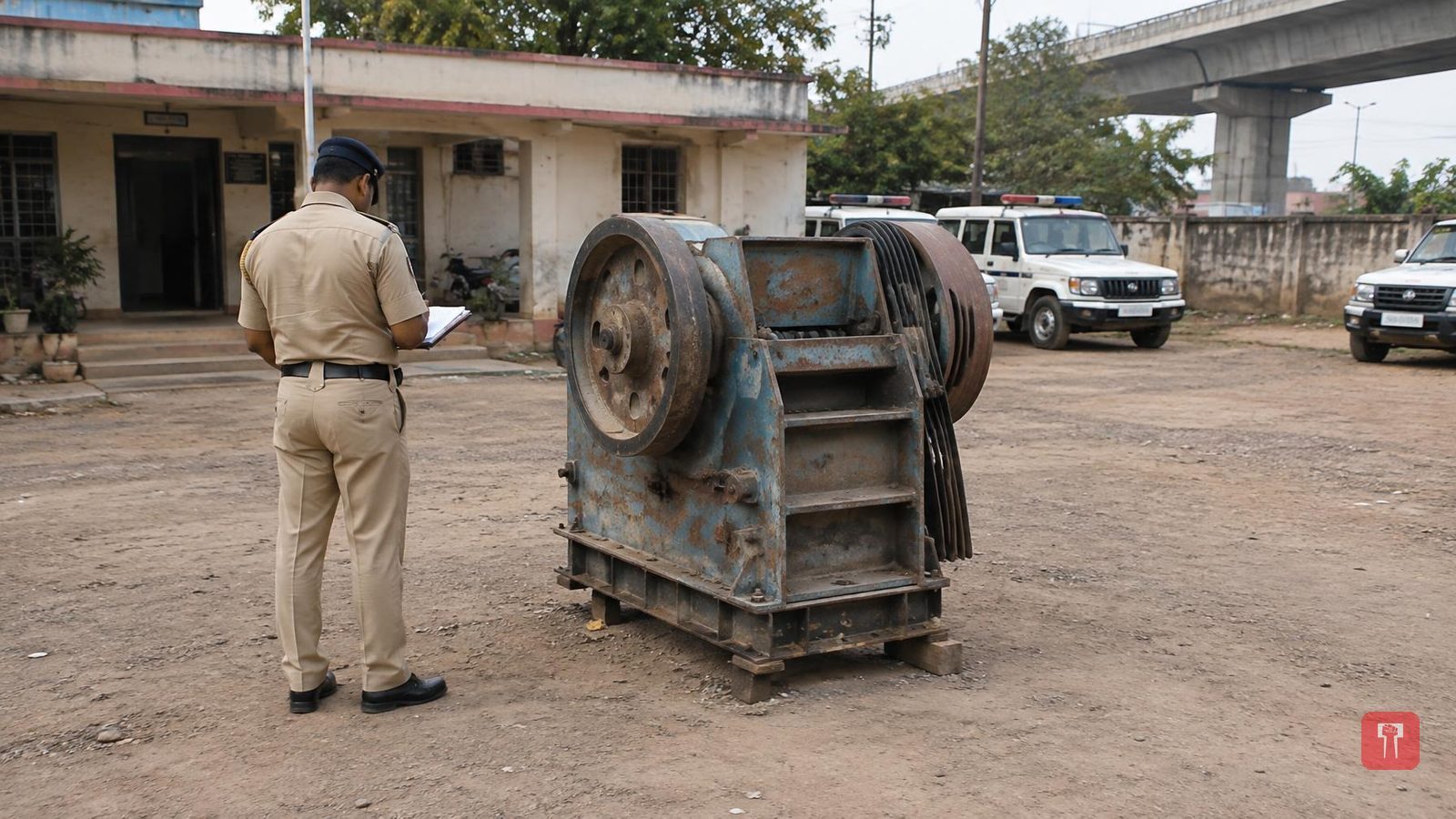 Stolen crusher machine found in Yavatmal's Maregaon, suspect detained by Korpana police