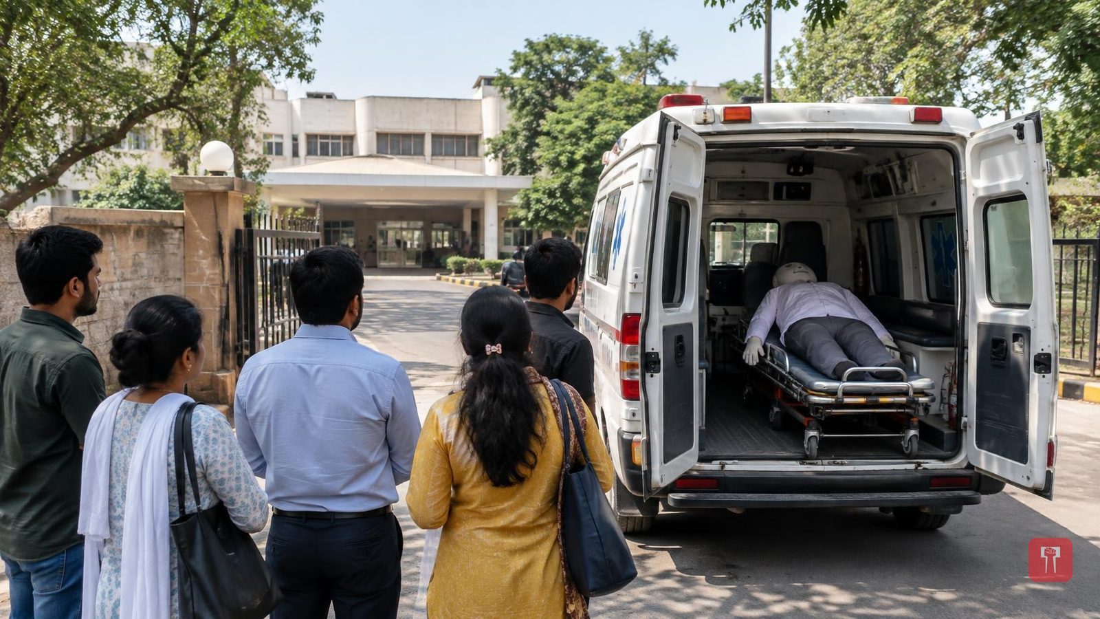 BJYM workers take Rahul Gandhi effigy in ambulance to Nagpur mental hospital