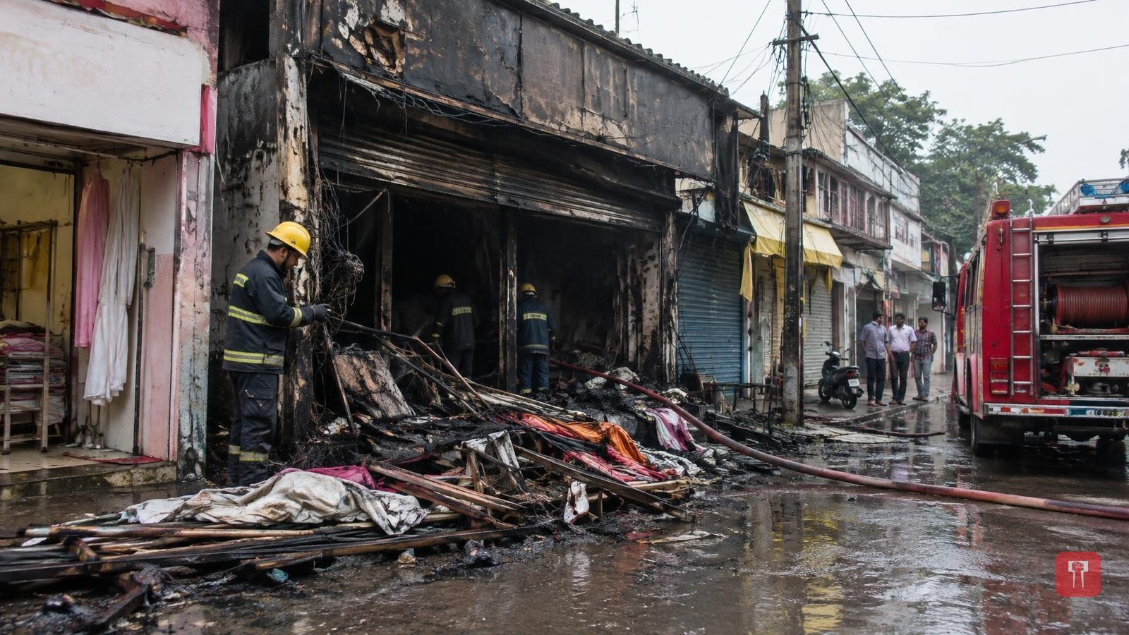 Fire guts tent decoration shop in Nagpur's Bada Tajbagh, loss estimated at Rs 70 lakh