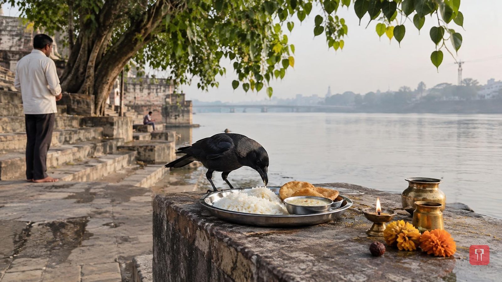 Why crows are fed the shraddha meal during Pitru Paksha, and the tradition behind it