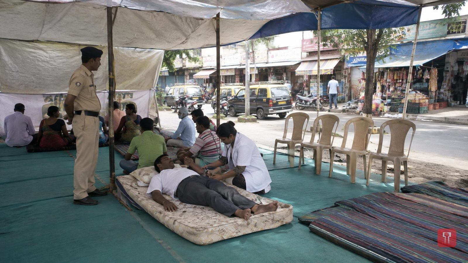 Hunger strike over 13 civic demands in Neral enters second day, no official visits site