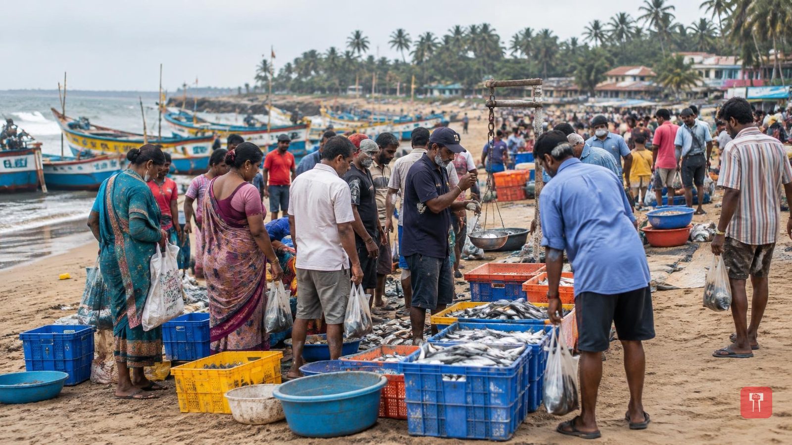Fish prices double in Konkan as buyers throng Malvan's Dandi beach after Ganeshotsav