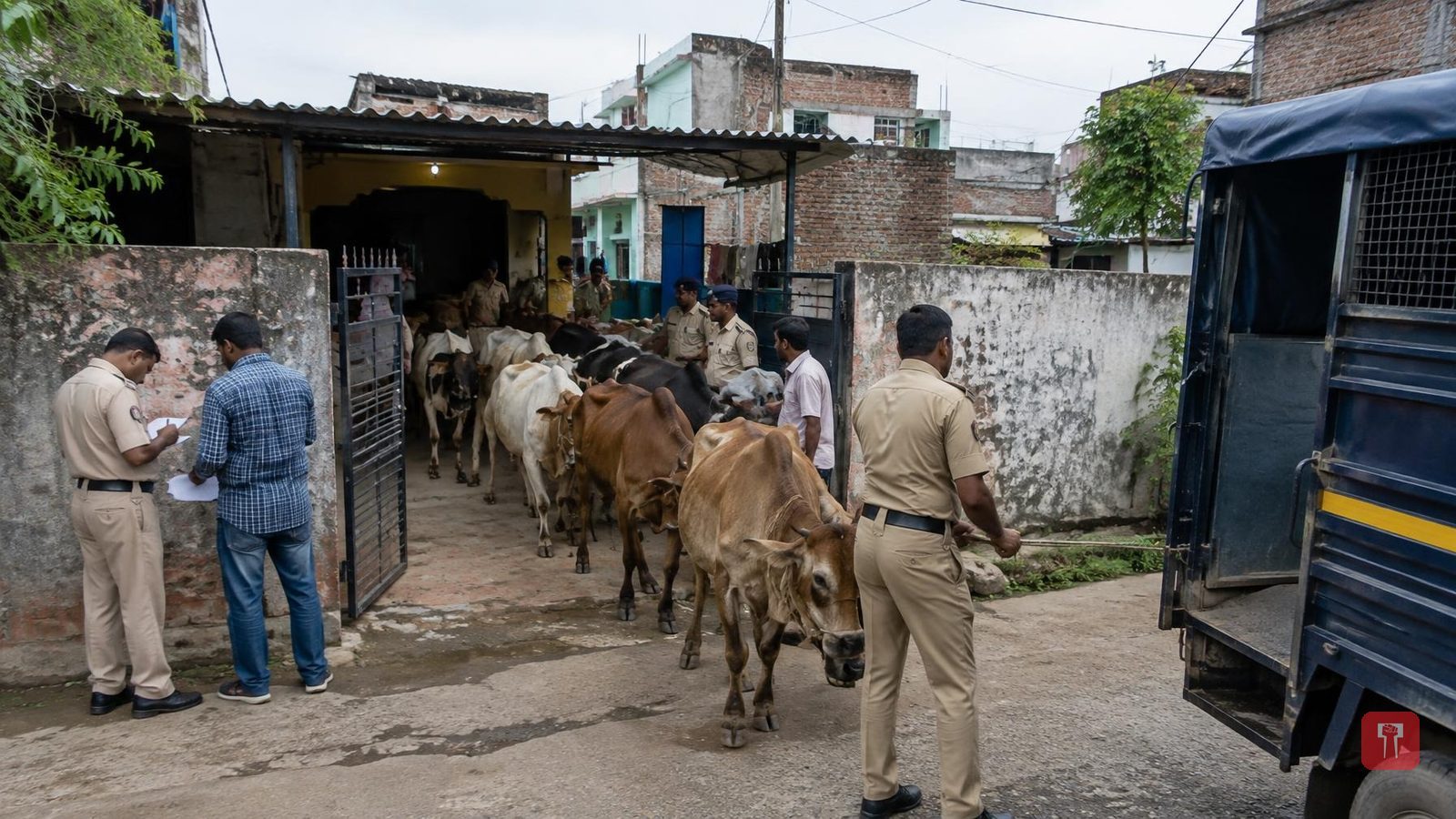 Nagpur police raid Kamgar Nagar house, rescue 19 cattle from alleged illegal slaughterhouse