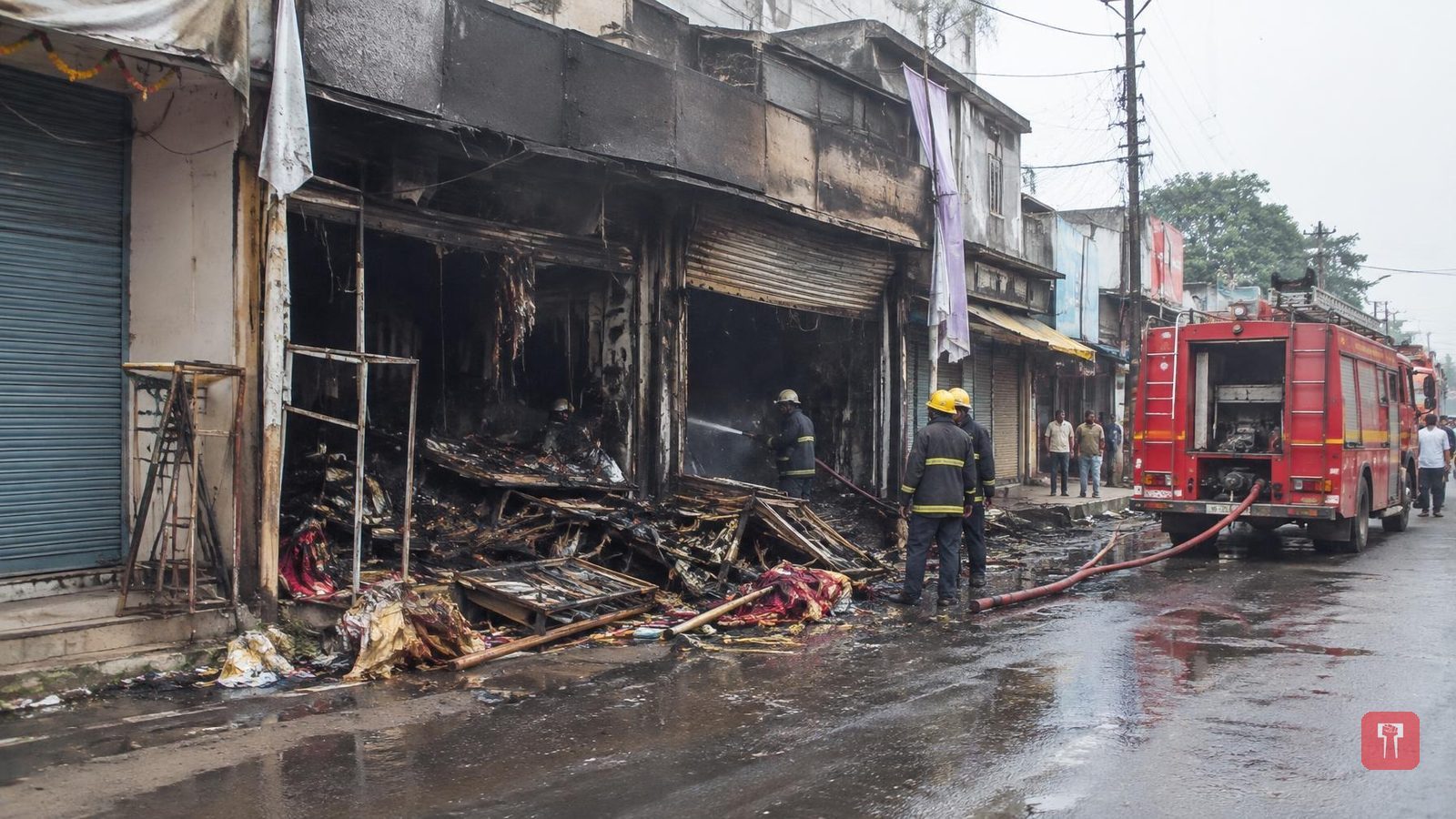 Fire guts tent decoration shop in Nagpur's Tajabad area, loss put at Rs 70 lakh
