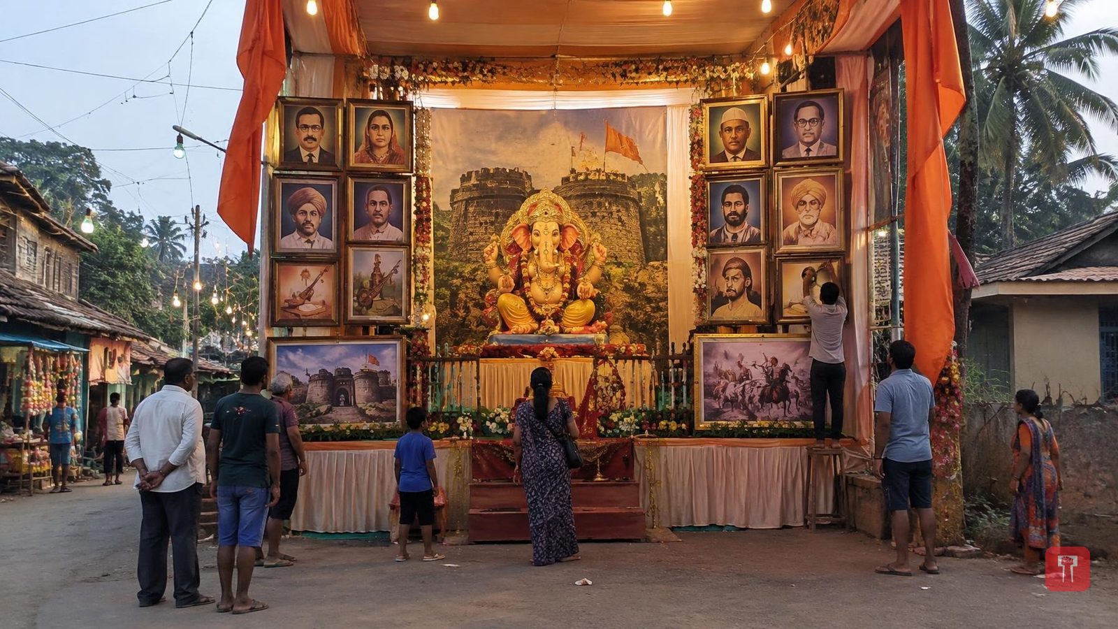Bori mandal's Sakhar Chauth Ganpati tableau highlights Marathi identity and history