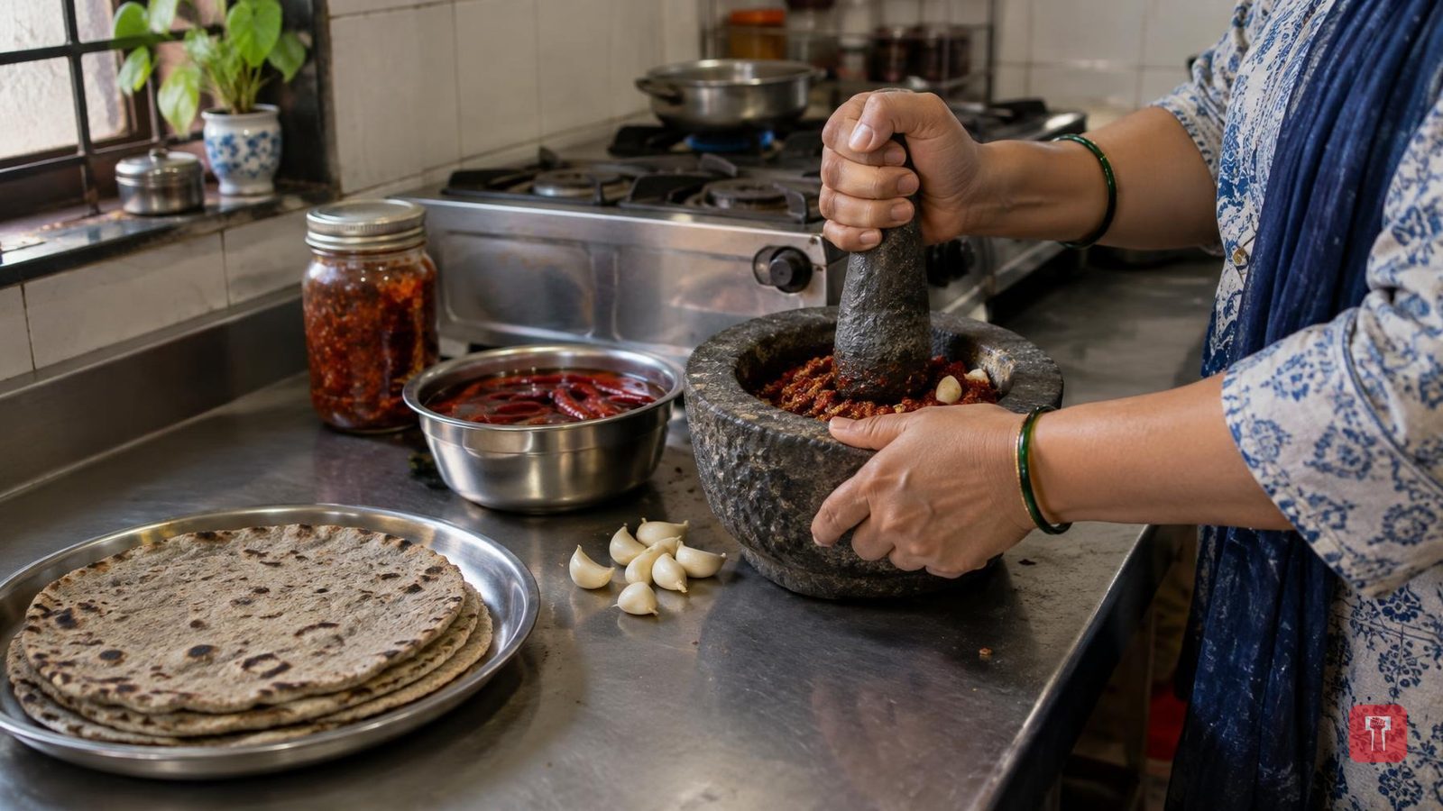 भाकरीसोबत झणझणीत राजस्थानी लसूण-मिरची चटणी, घरीच बनवा अशी