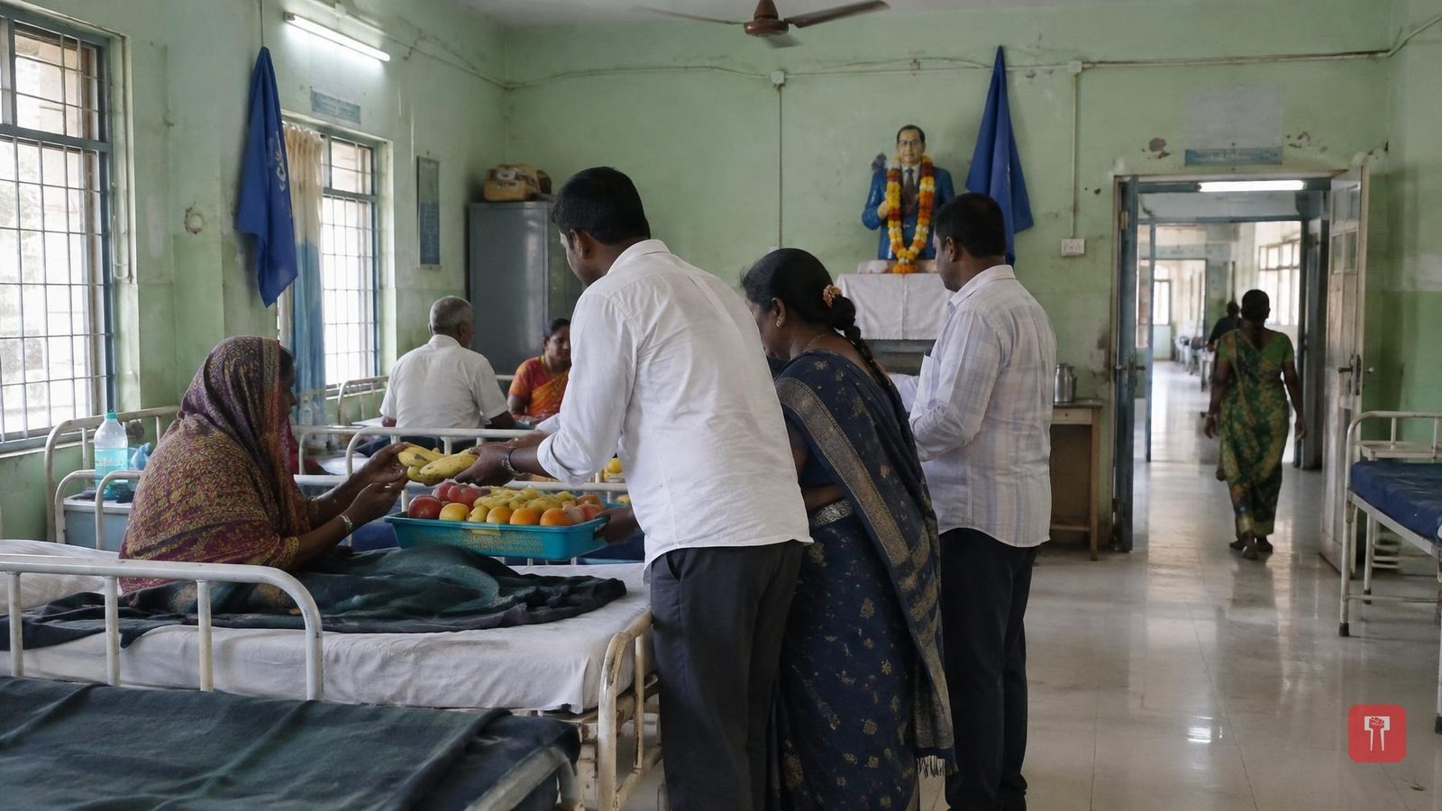 RPI foundation day marked in Gadchandur with tribute to Ambedkar and fruit for hospital patients