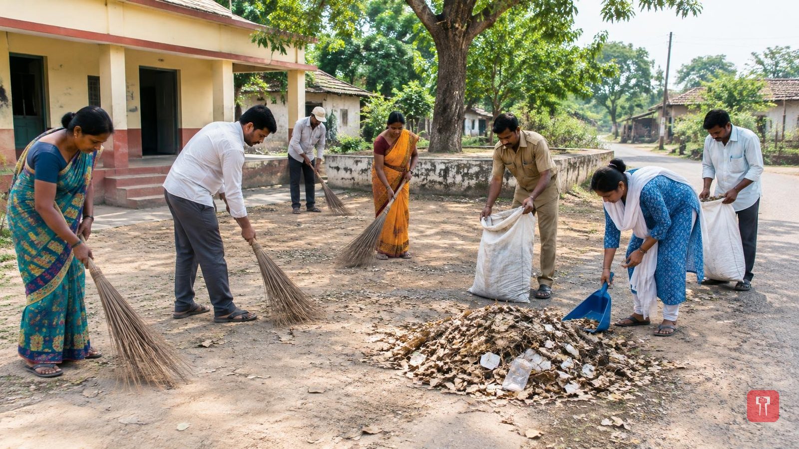 चंद्रपूर जिल्ह्यात गावागावात महाश्रमदान, 'स्वच्छता ही सेवा' अभियानात नागरिकांचा सहभाग